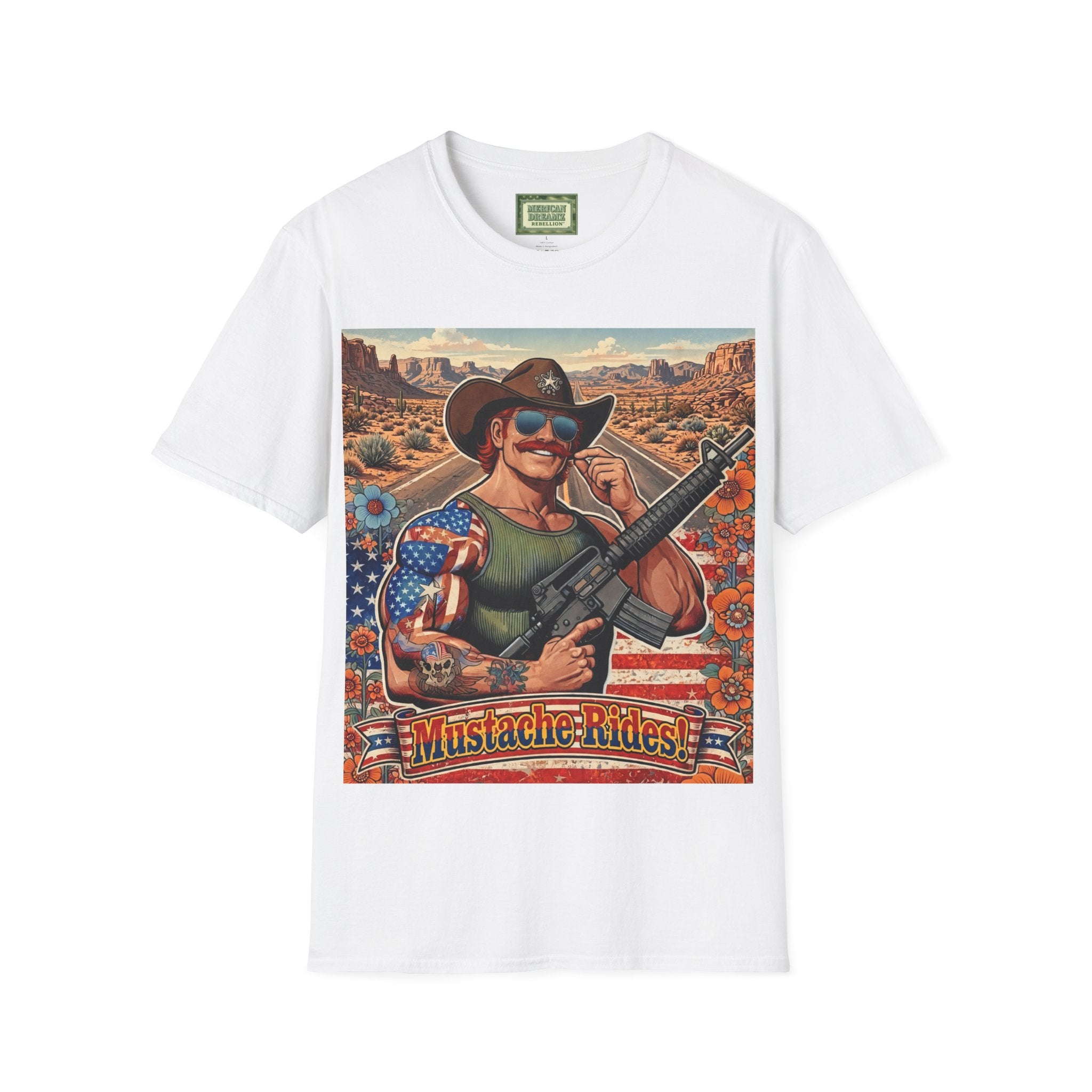 MERICAN UNCLE - Graphic T-Shirt - Mustache Rides - 4