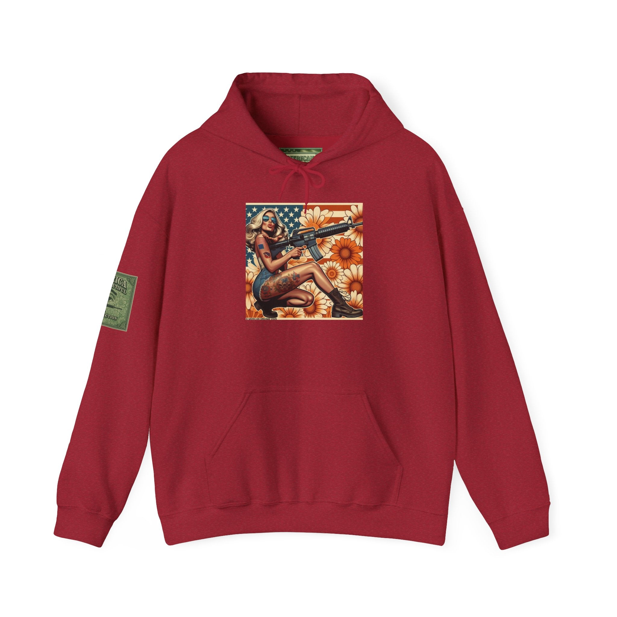 Retro Americana Pinup Gunslinger Hoodie — Vintage Pinup Girls Pullover