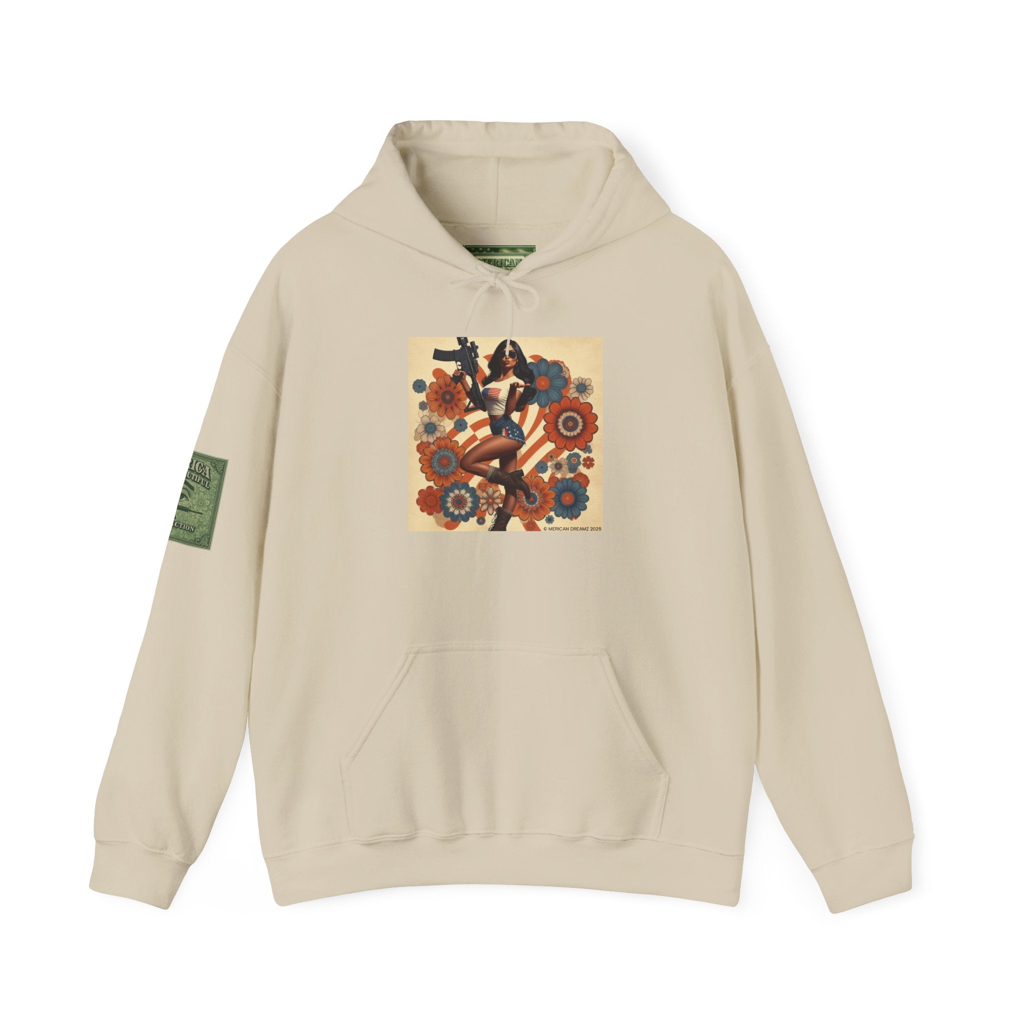 Retro Americana Pinup Gunslinger Hoodie — Vintage Pinup Girls Pullover