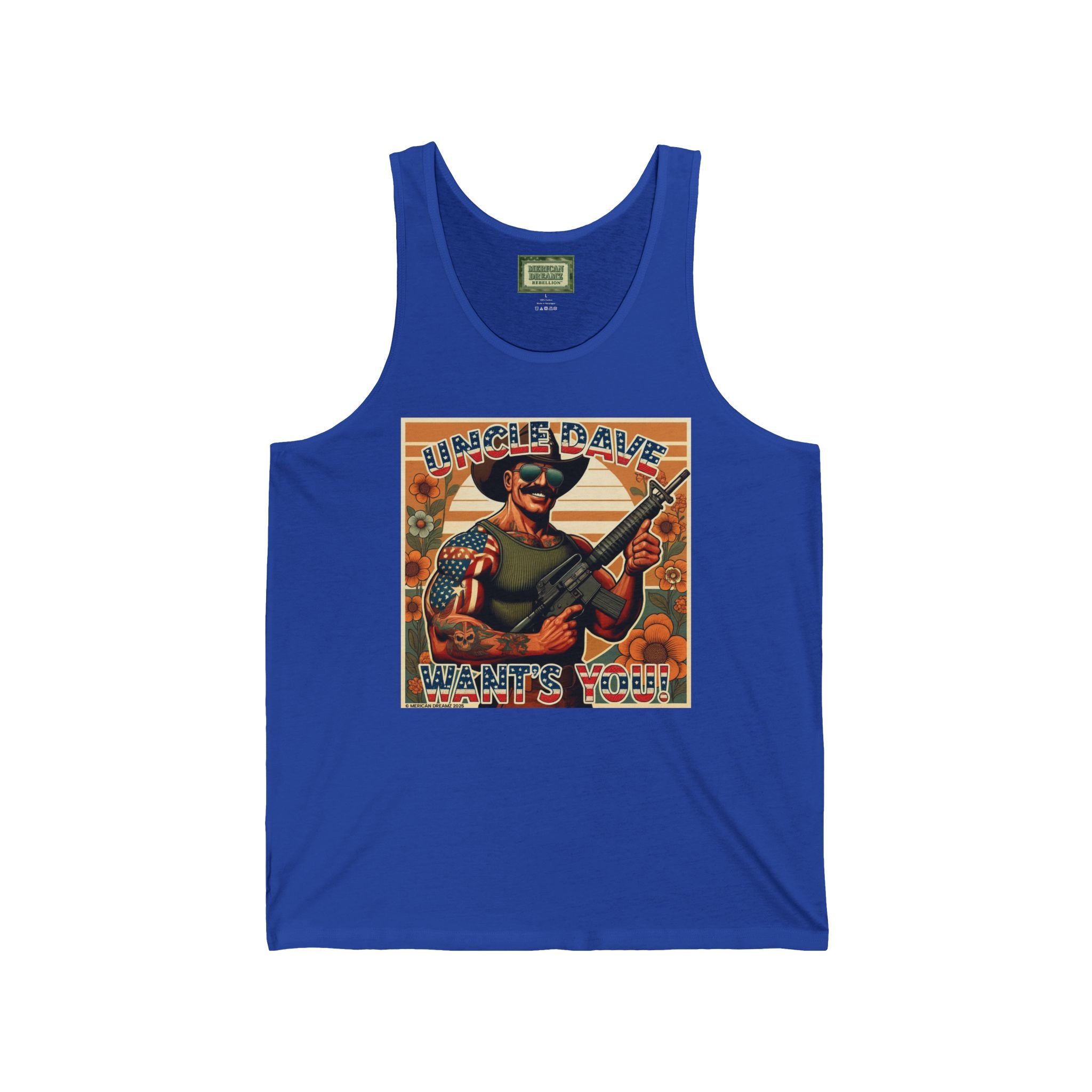 Uncle Dave Wants You AR-15 Tank Top — Gunslinger Pinup Back Print
