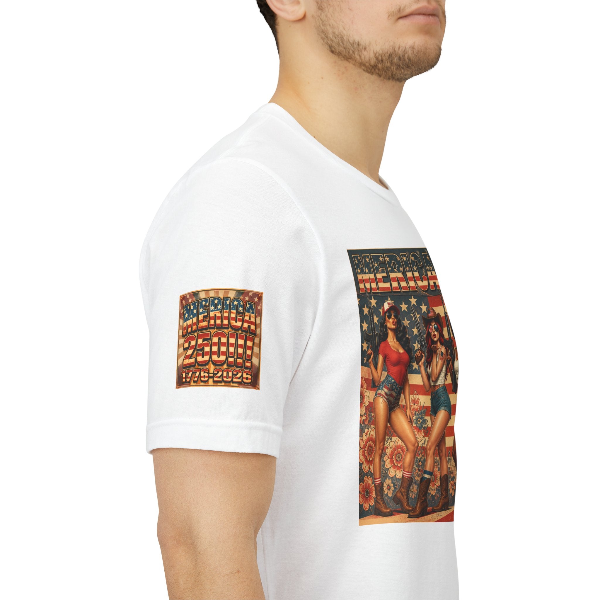 MERICAN DREAMZ REBELLION – MERICA 250!!!  Short Sleeve T‑Shirt – 250 Years of Freedom 1776-2026 Graphic Tee-#1
