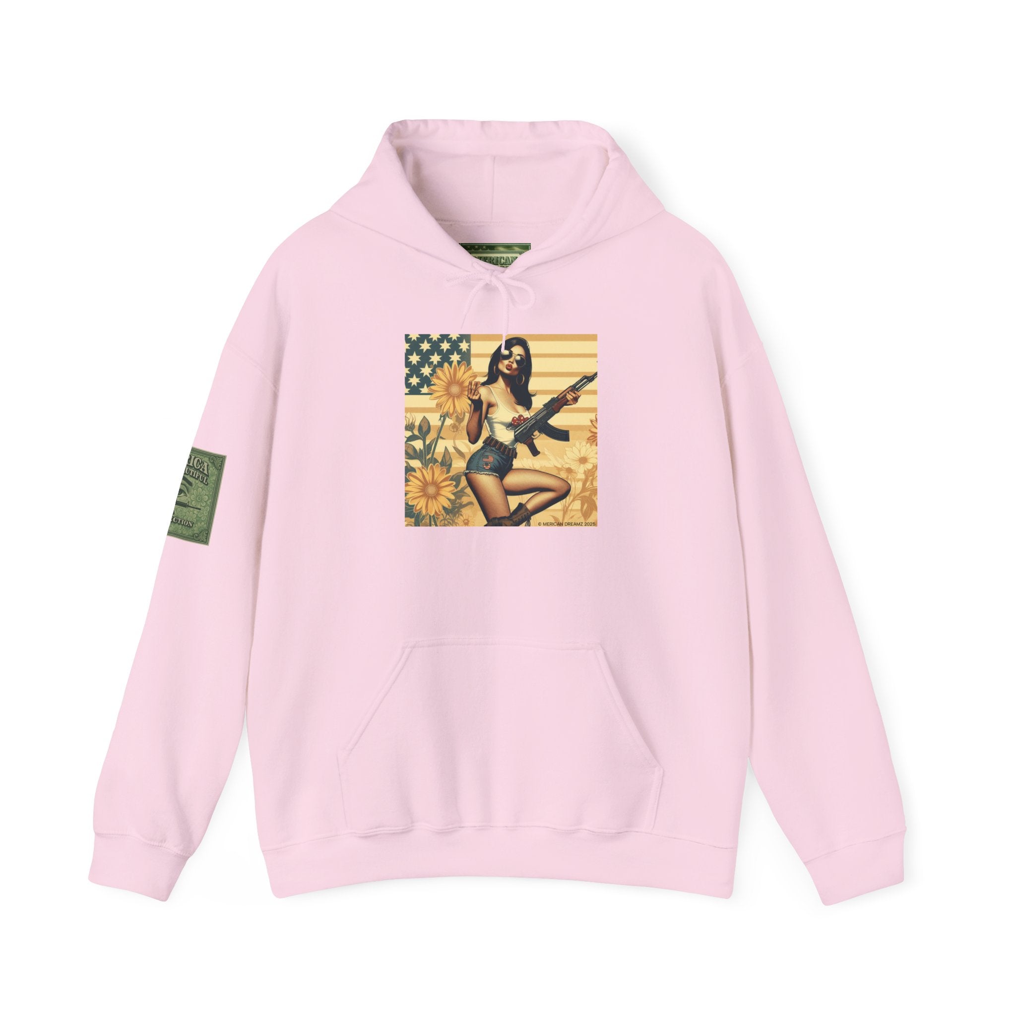 Retro Americana Pinup Gunslinger Hoodie — Vintage Pinup Girls Pullover