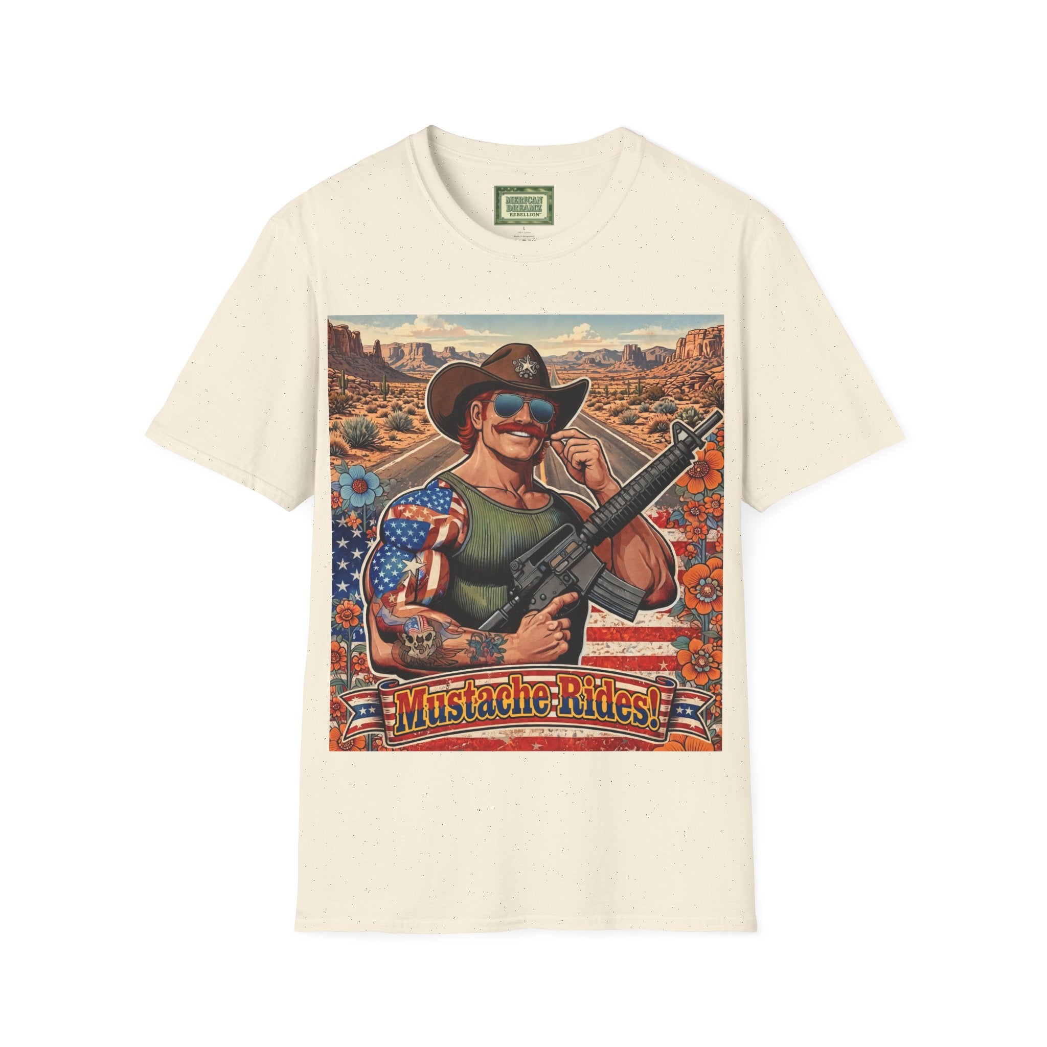 MERICAN UNCLE - Graphic T-Shirt - Mustache Rides - 4
