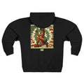 Americana Pinup Cowgirl with 44 Magnum Zip Hoodie — Retro Vintage Patriotic Graphic