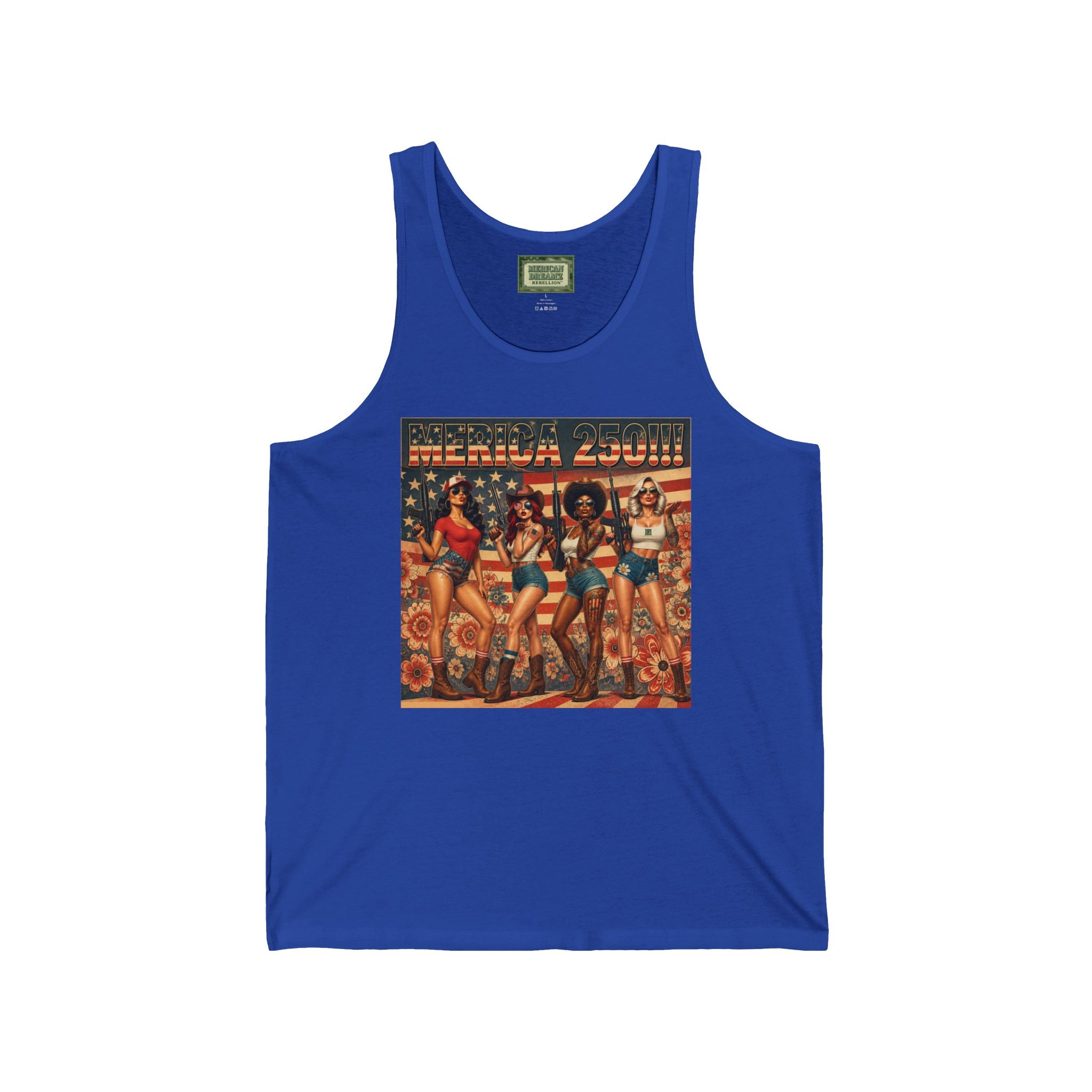 MERICAN DREAMZ REBELLION – MERICA 250!!! Tank Top – 250 Years of Freedom 1776-2026 Graphic Tank-#1