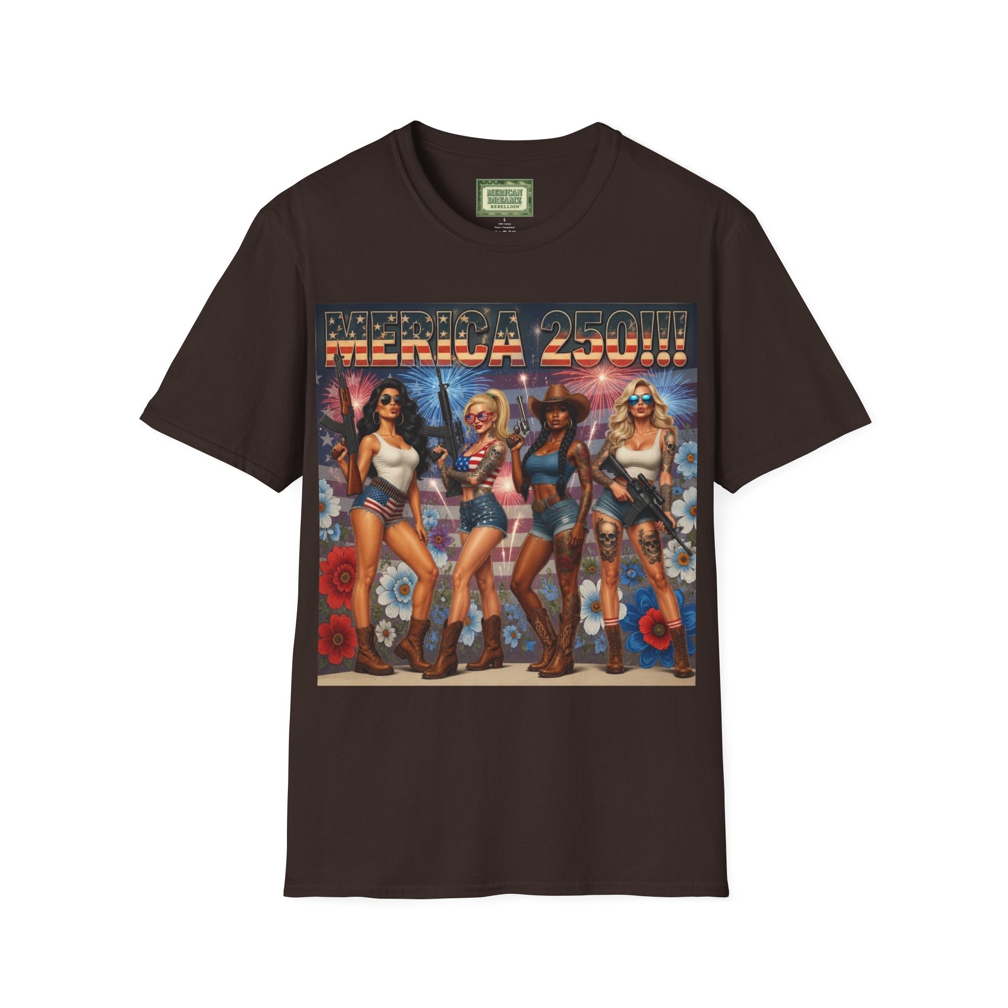MERICAN DREAMZ REBELLION – MERICA 250!!!  Graphic T‑Shirt – 250 Years of Freedom 1776-2026 Graphic Tee-#3