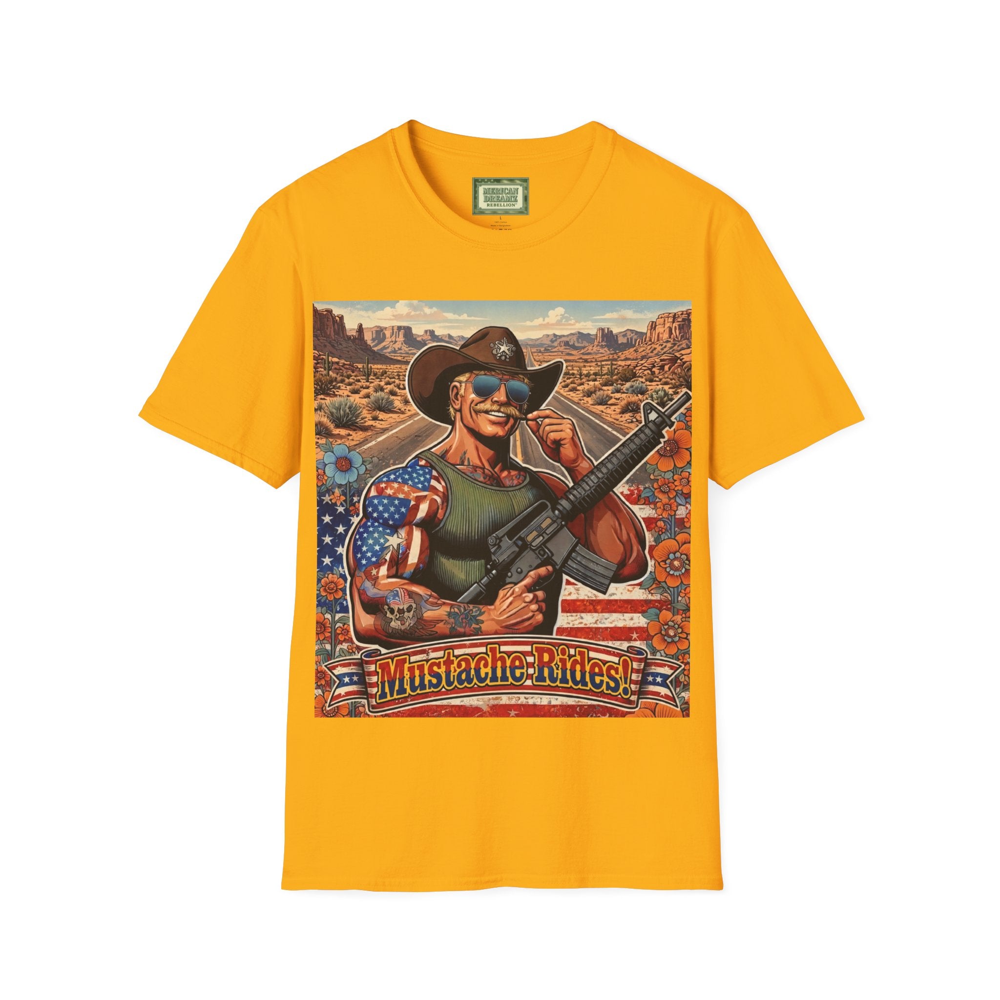MERICAN UNCLE - Graphic T-Shirt - Mustache Rides - 3