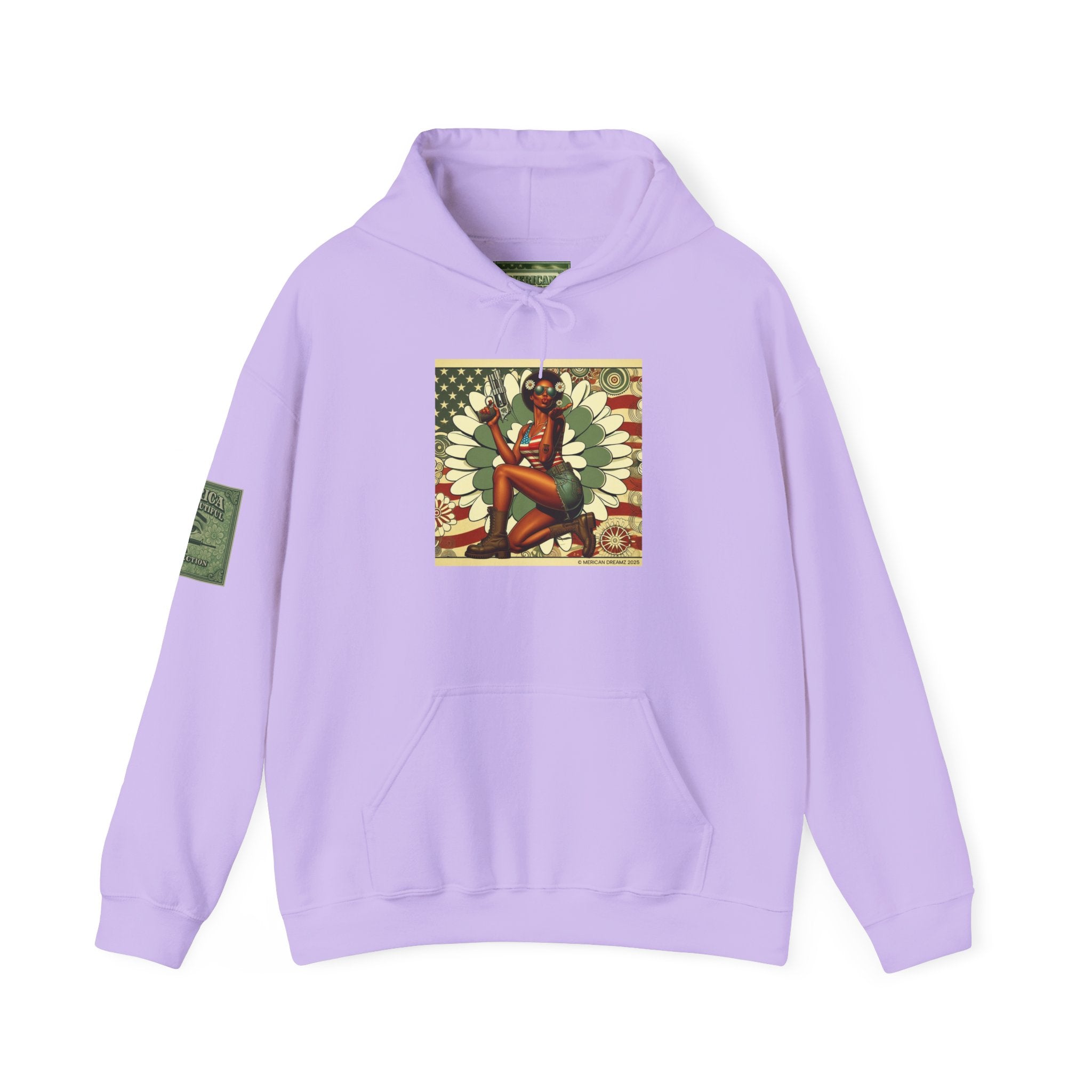 Retro Americana Pinup Gunslinger Hoodie — Vintage Pinup Girls Pullover