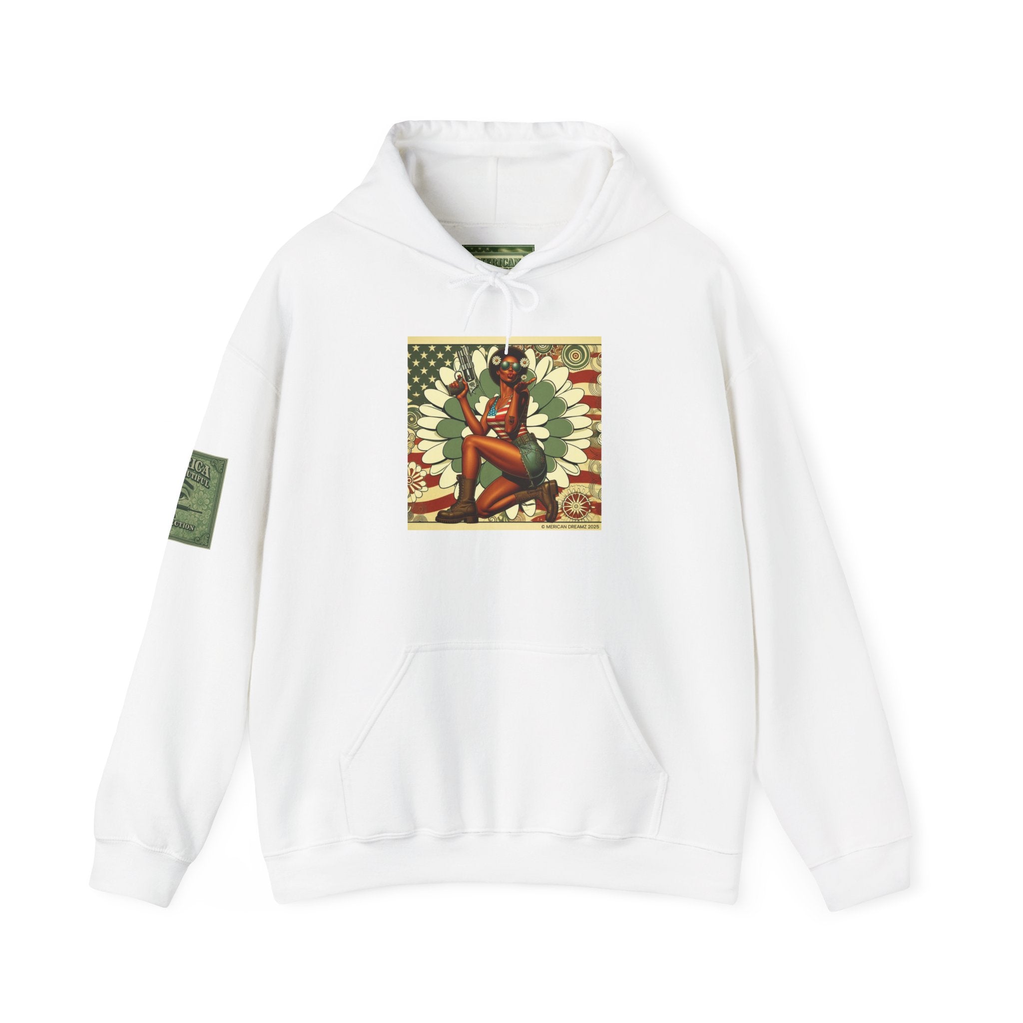 Retro Americana Pinup Gunslinger Hoodie — Vintage Pinup Girls Pullover