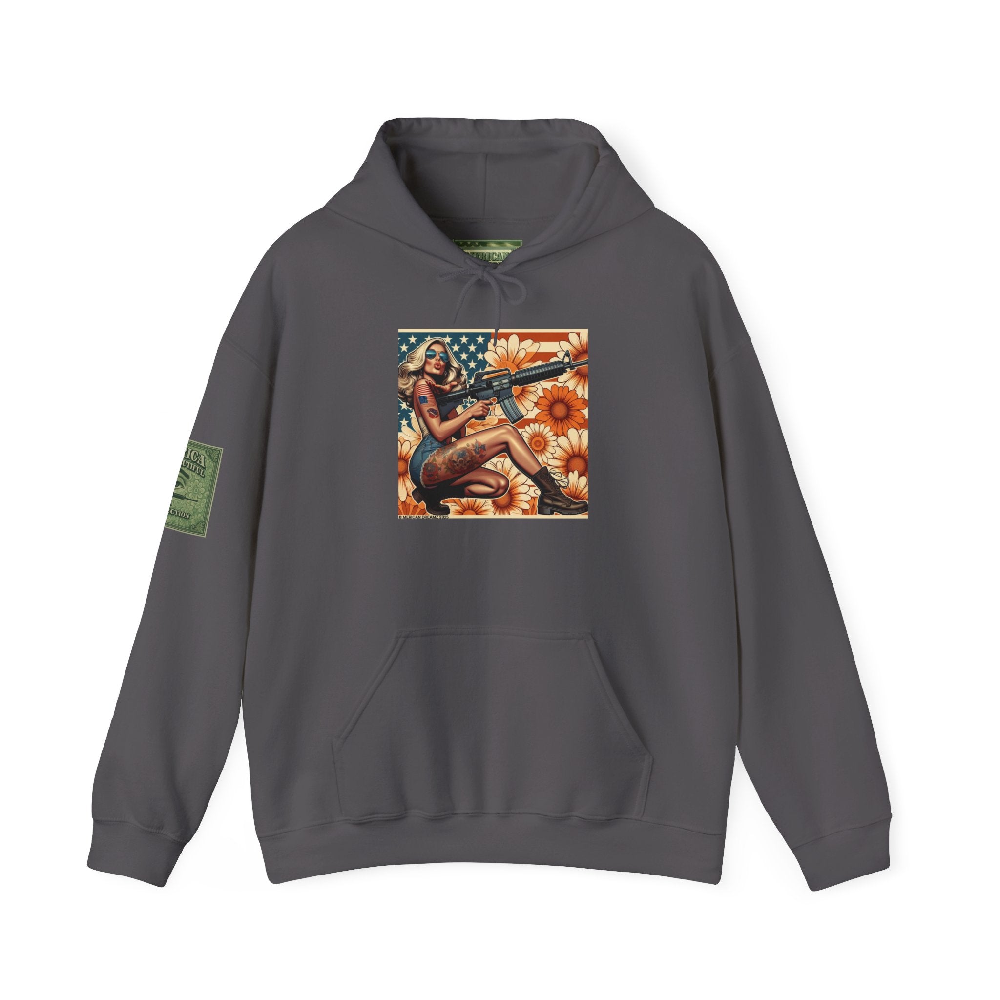 Retro Americana Pinup Gunslinger Hoodie — Vintage Pinup Girls Pullover