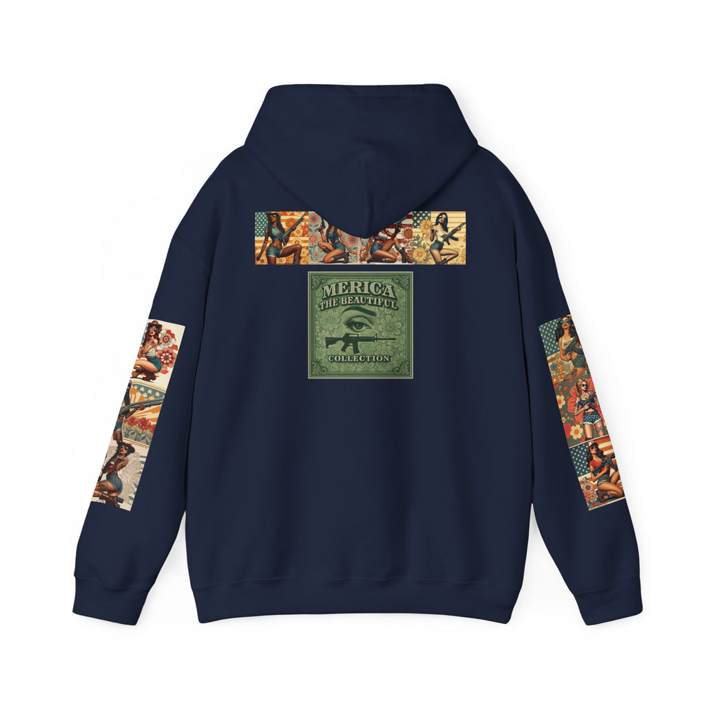 Patriotic 'Uncle Dave Wants You' Hoodie — Gunslinger Girls Rifle Retro Illustration (US Only)