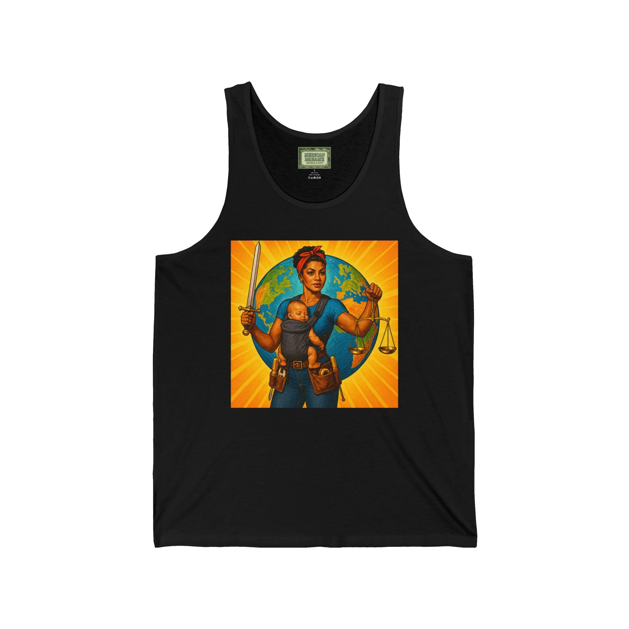 Super Momz Tank Top – Motherhood Superhero Graphic Tank -01