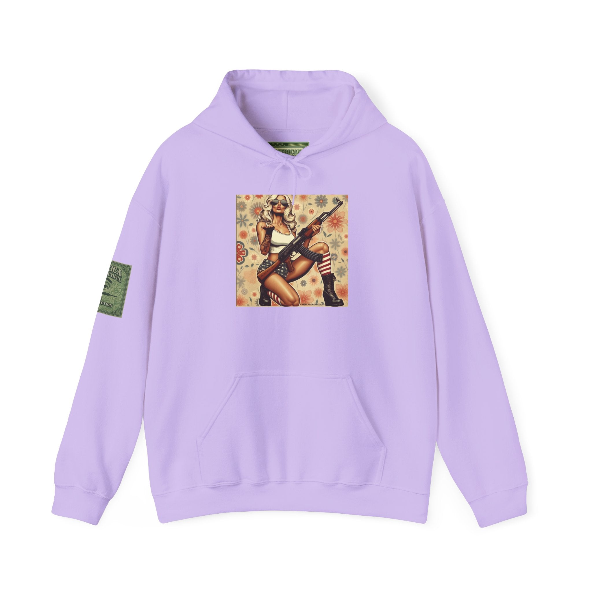 Retro Americana Pinup Gunslinger Hoodie — Vintage Pinup Girls Pullover