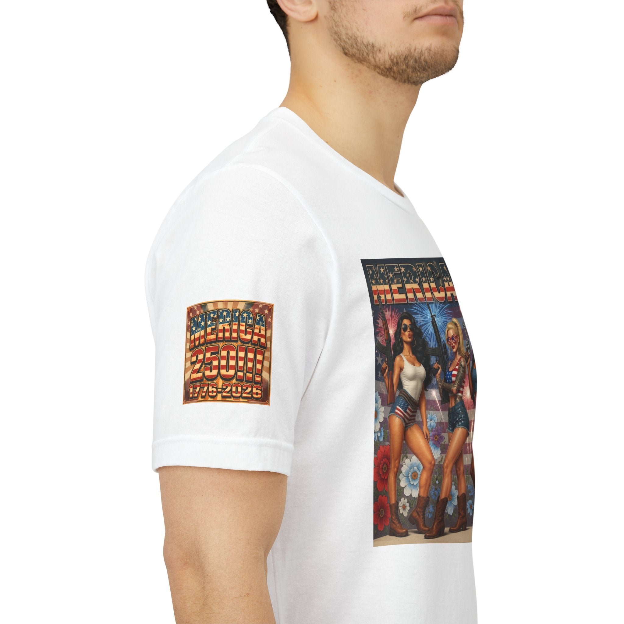 MERICAN DREAMZ REBELLION – MERICA 250!!!  Short Sleeve T‑Shirt – 250 Years of Freedom 1776-2026 Graphic Tee-#3