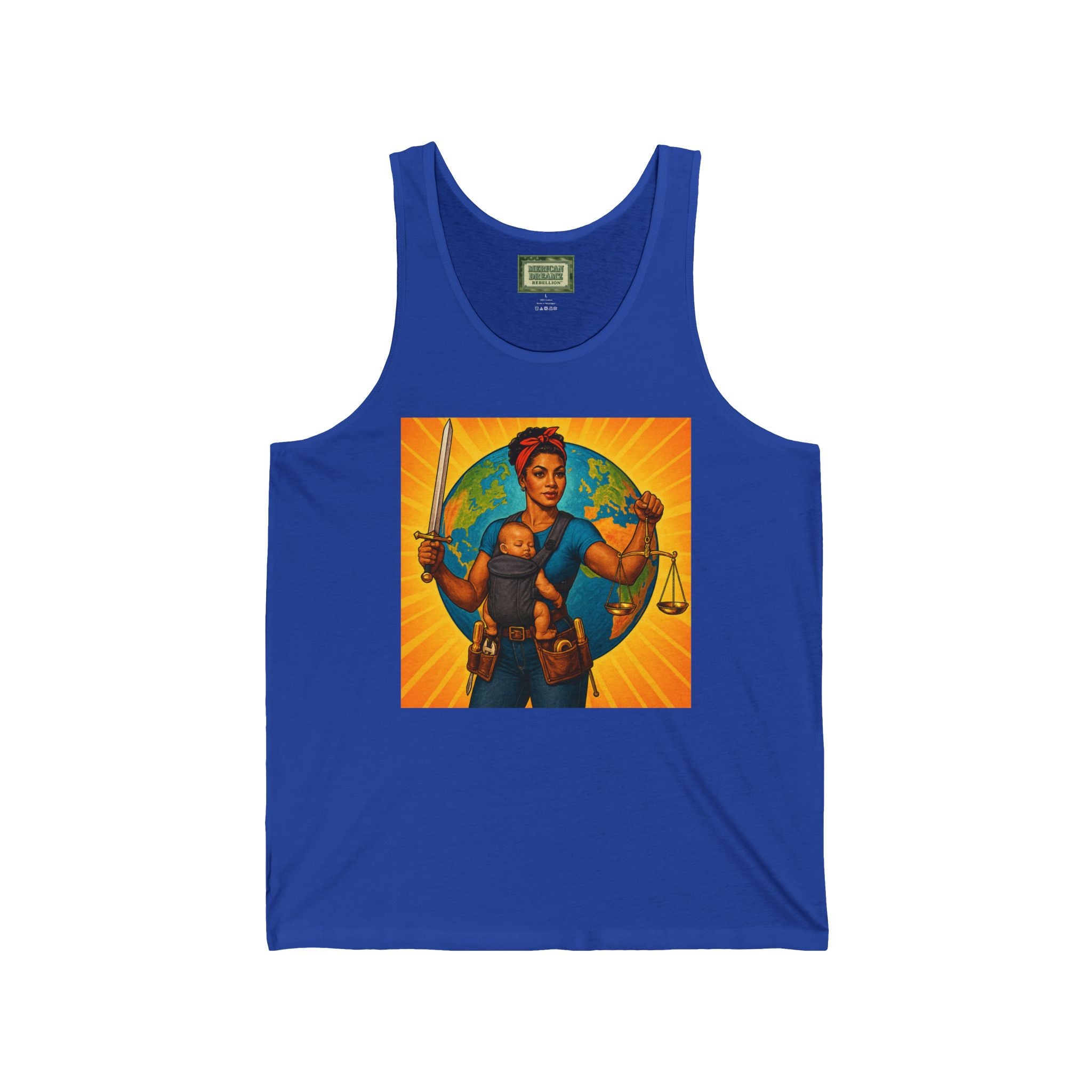 Super Momz Tank Top – Motherhood Superhero Graphic Tank -01