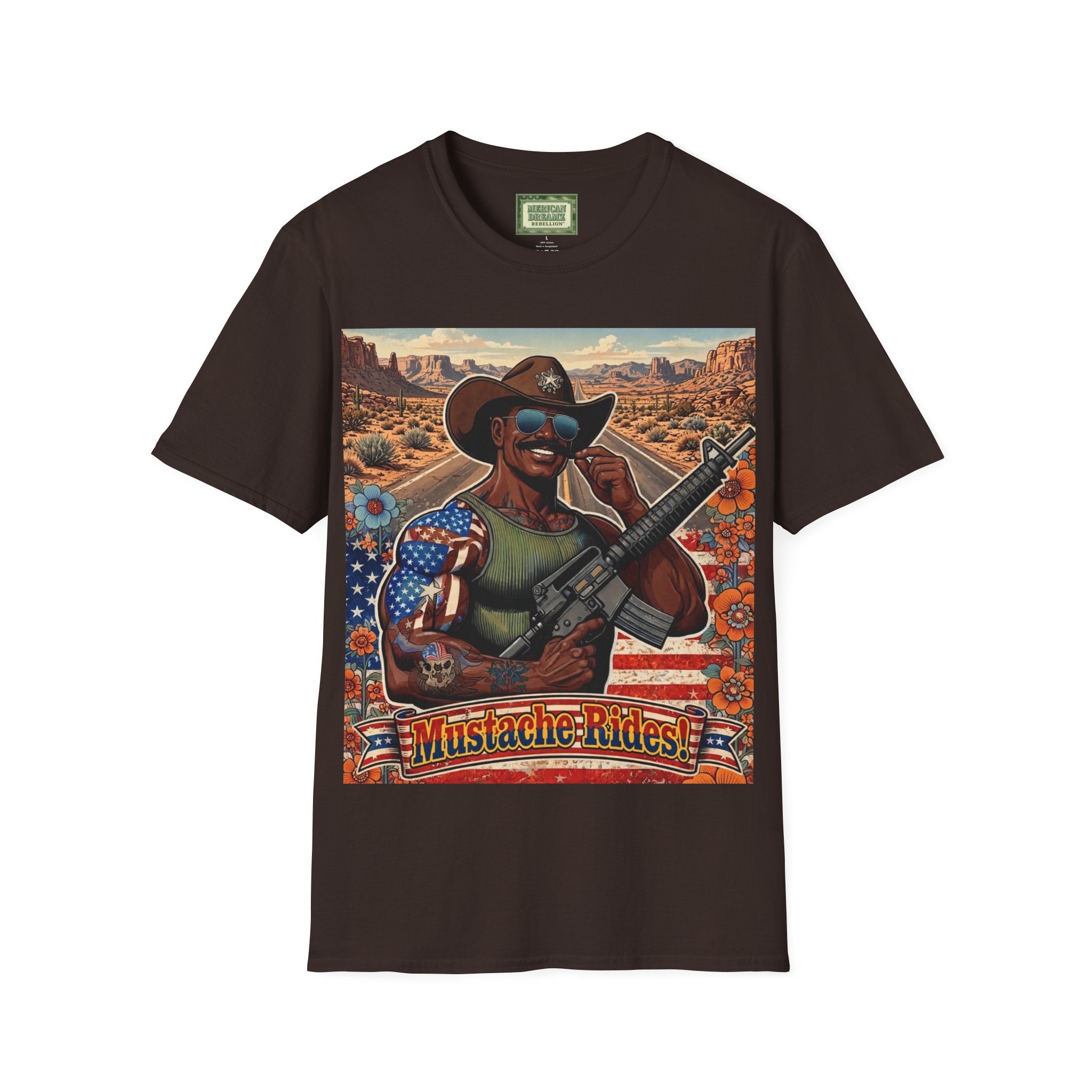 MERICAN UNCLE - Graphic T-Shirt - Mustache Rides - 2