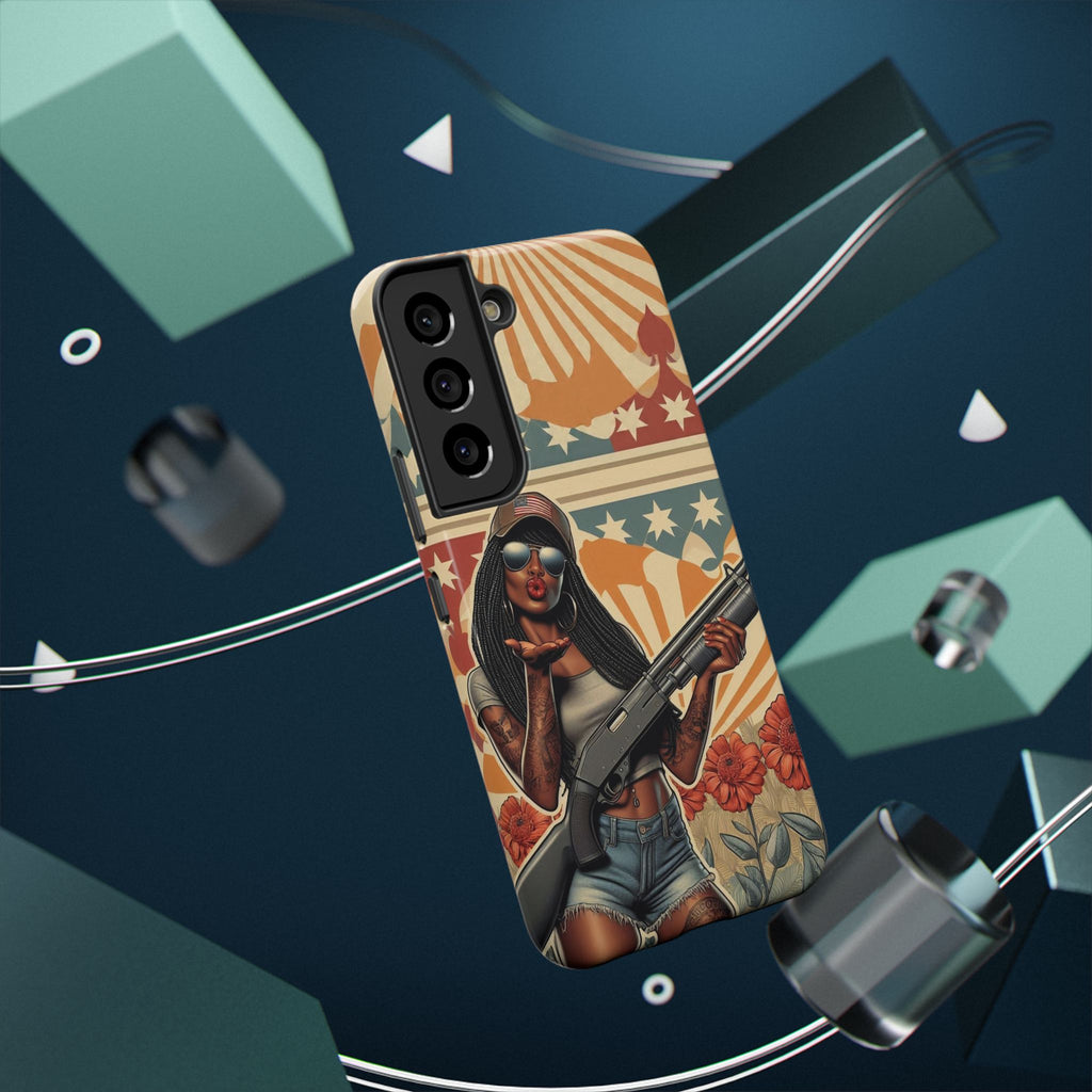 Americana 12 Gauge Pinup Girl - Impact‑Resistant Phone Case   Samsung Galaxy Series S22 / S22+ / S22 Ultra - S25 / S25+ / S25 Ultra