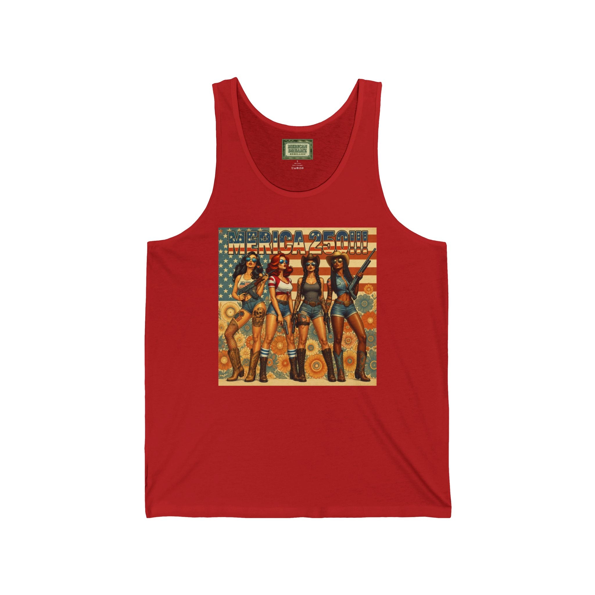 MERICAN DREAMZ REBELLION – MERICA 250!!! Tank Top – 250 Years of Freedom 1776-2026 Graphic Tank-#2