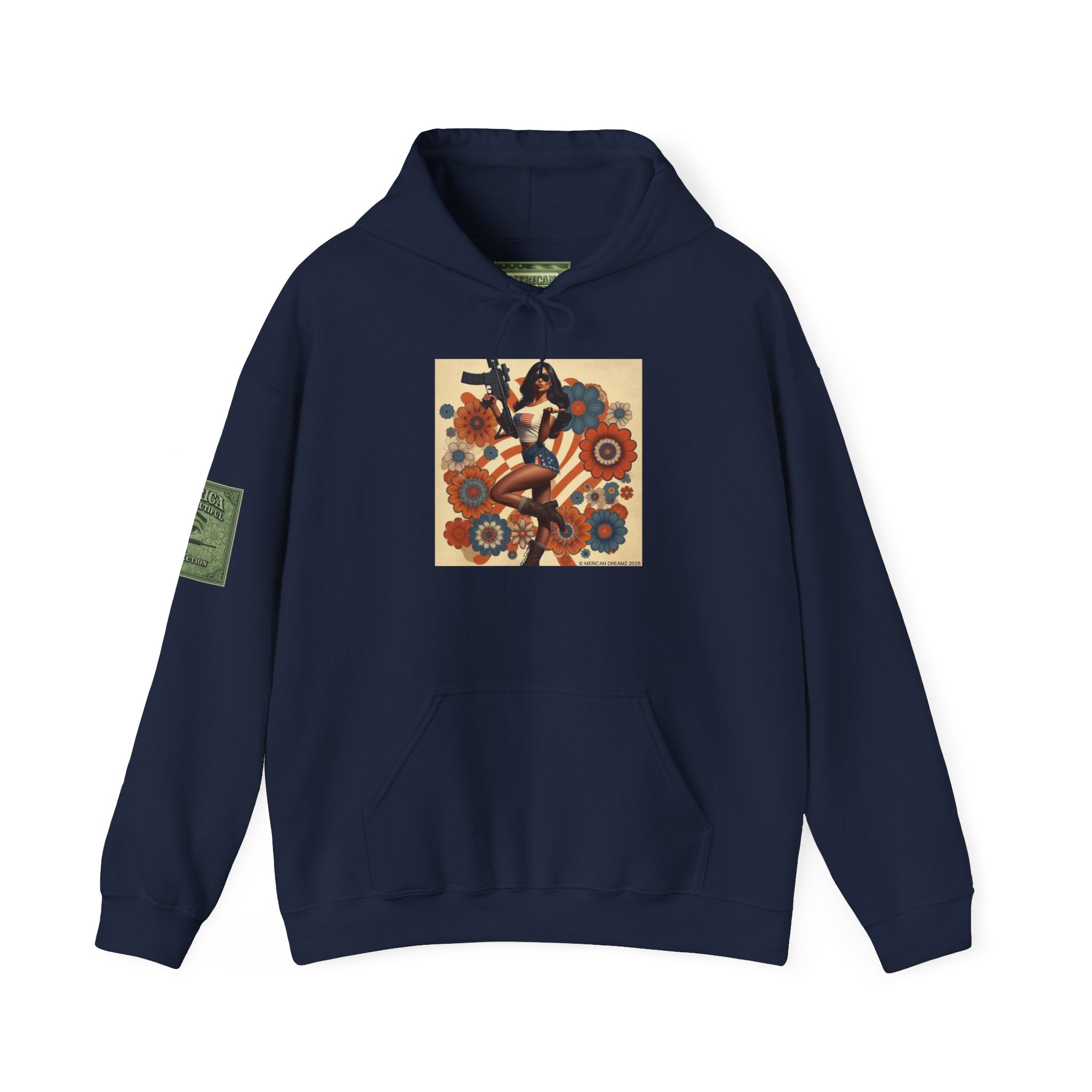 Retro Americana Pinup Gunslinger Hoodie — Vintage Pinup Girls Pullover