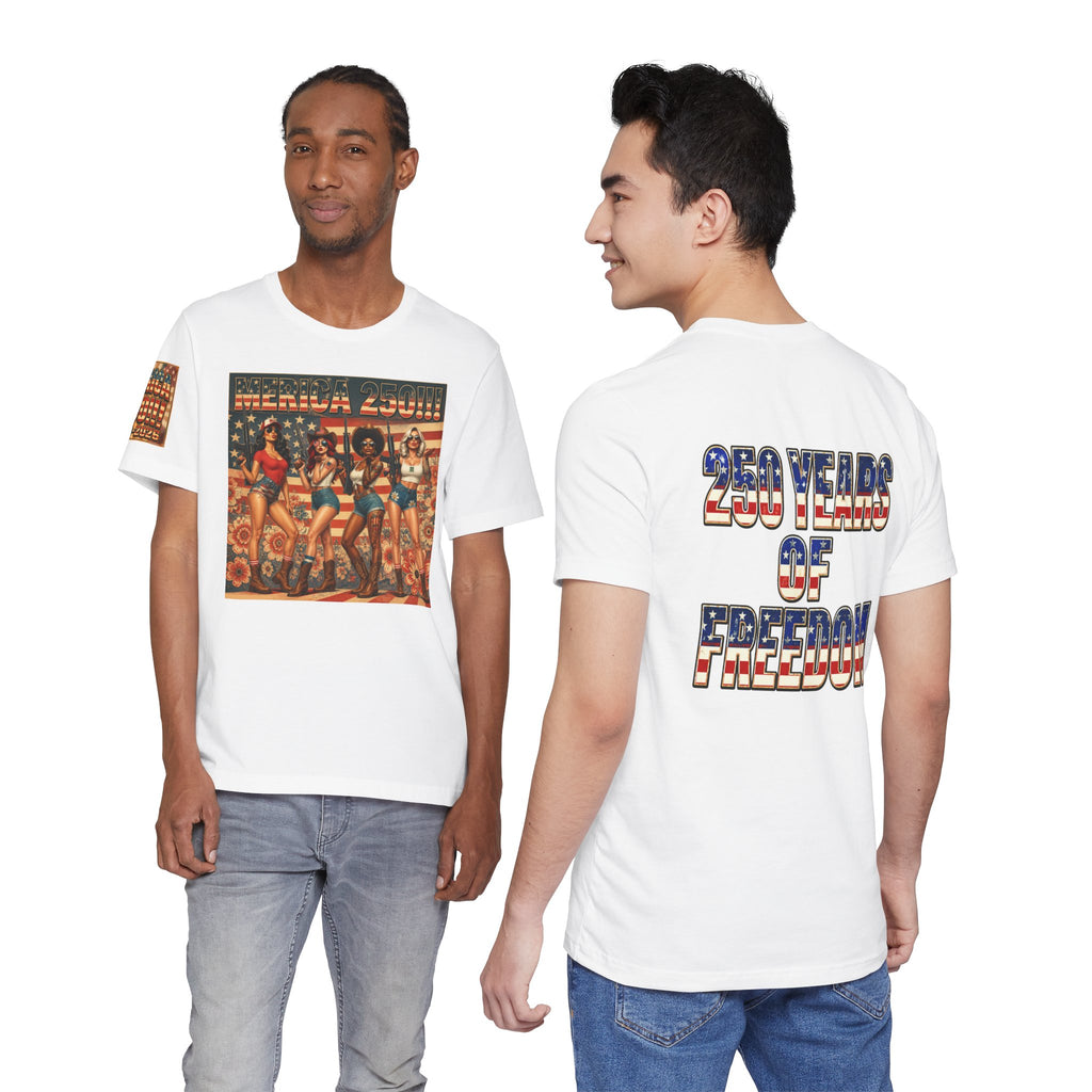 MERICAN DREAMZ REBELLION – MERICA 250!!!  Short Sleeve T‑Shirt – 250 Years of Freedom 1776-2026 Graphic Tee-#1