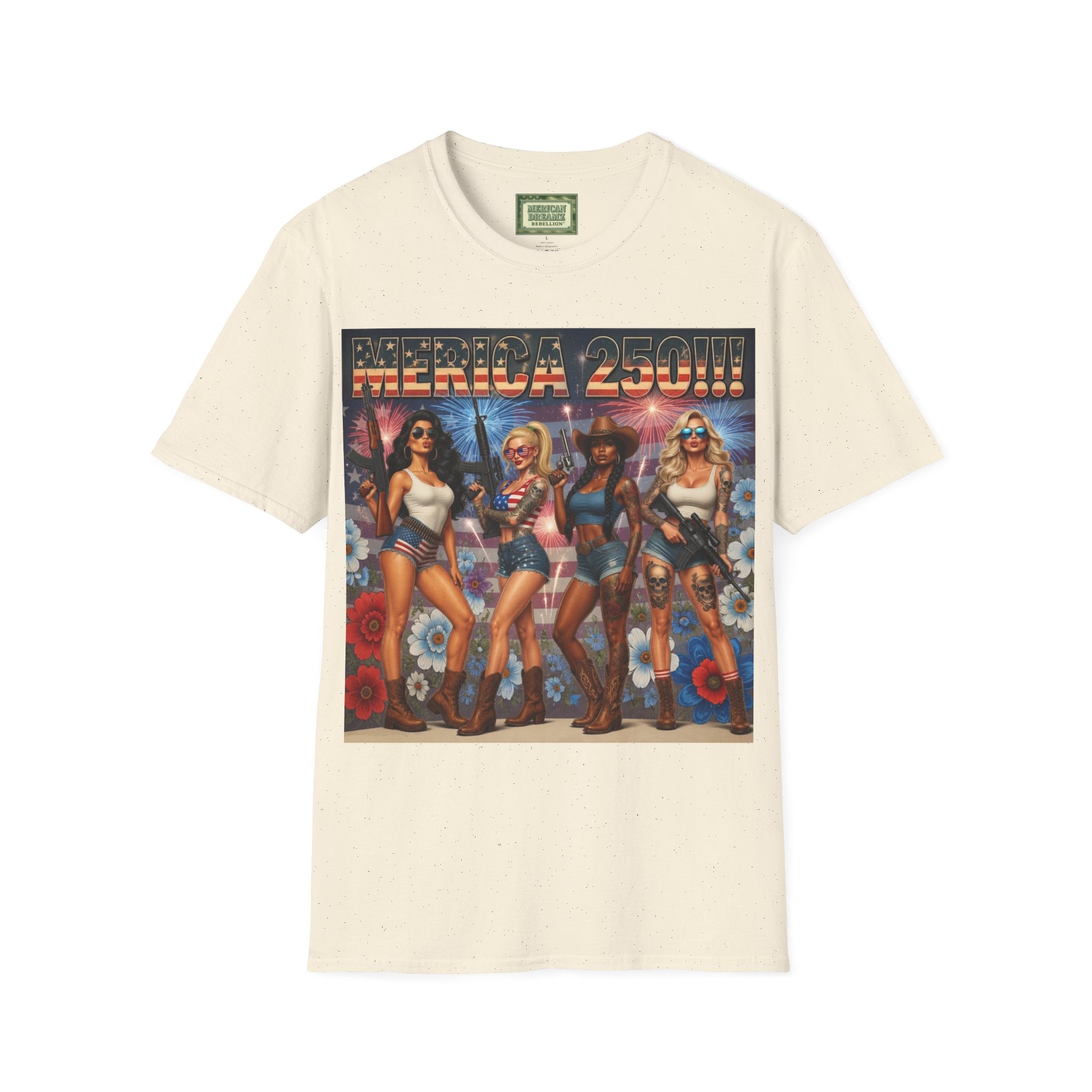 MERICAN DREAMZ REBELLION – MERICA 250!!!  Graphic T‑Shirt – 250 Years of Freedom 1776-2026 Graphic Tee-#3