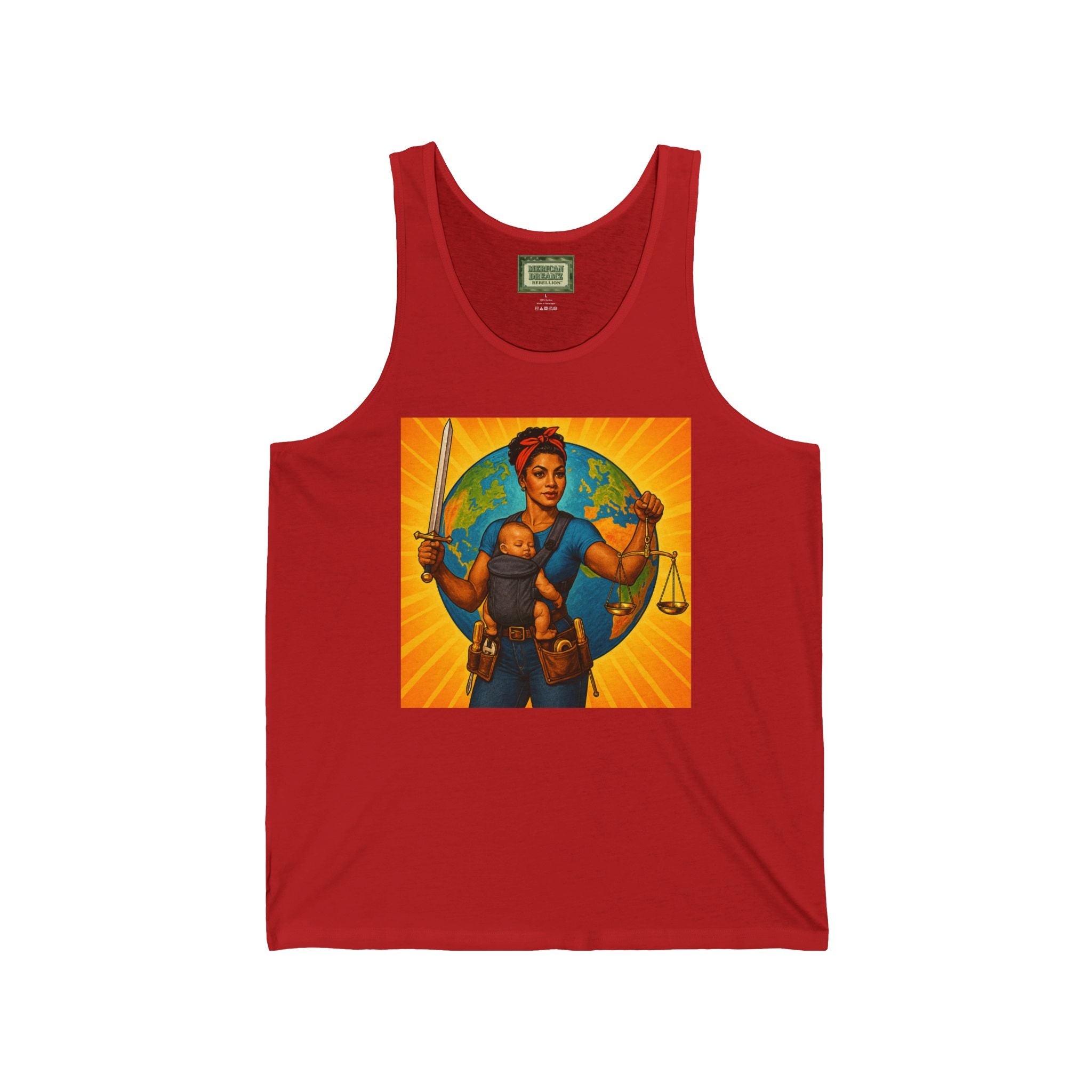 Super Momz Tank Top – Motherhood Superhero Graphic Tank -01