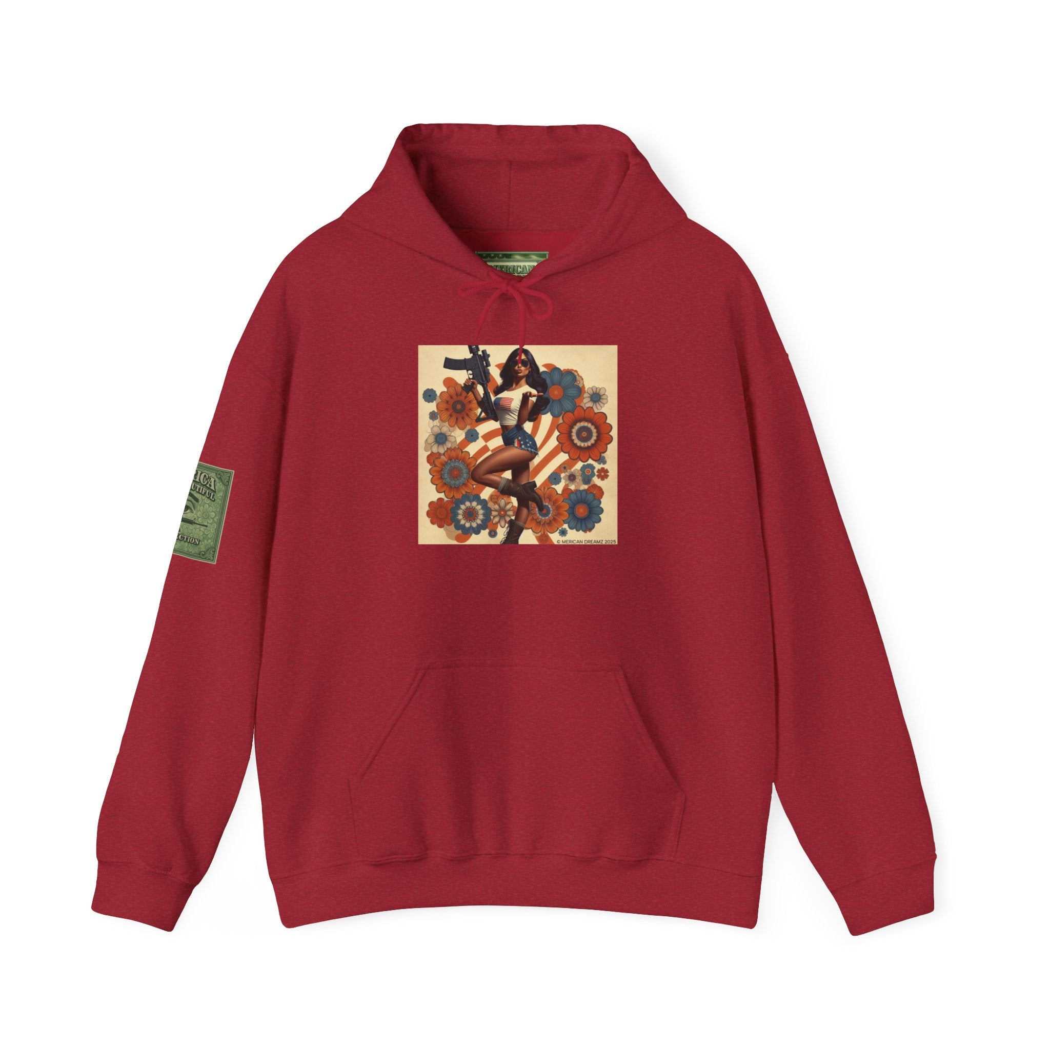Retro Americana Pinup Gunslinger Hoodie — Vintage Pinup Girls Pullover