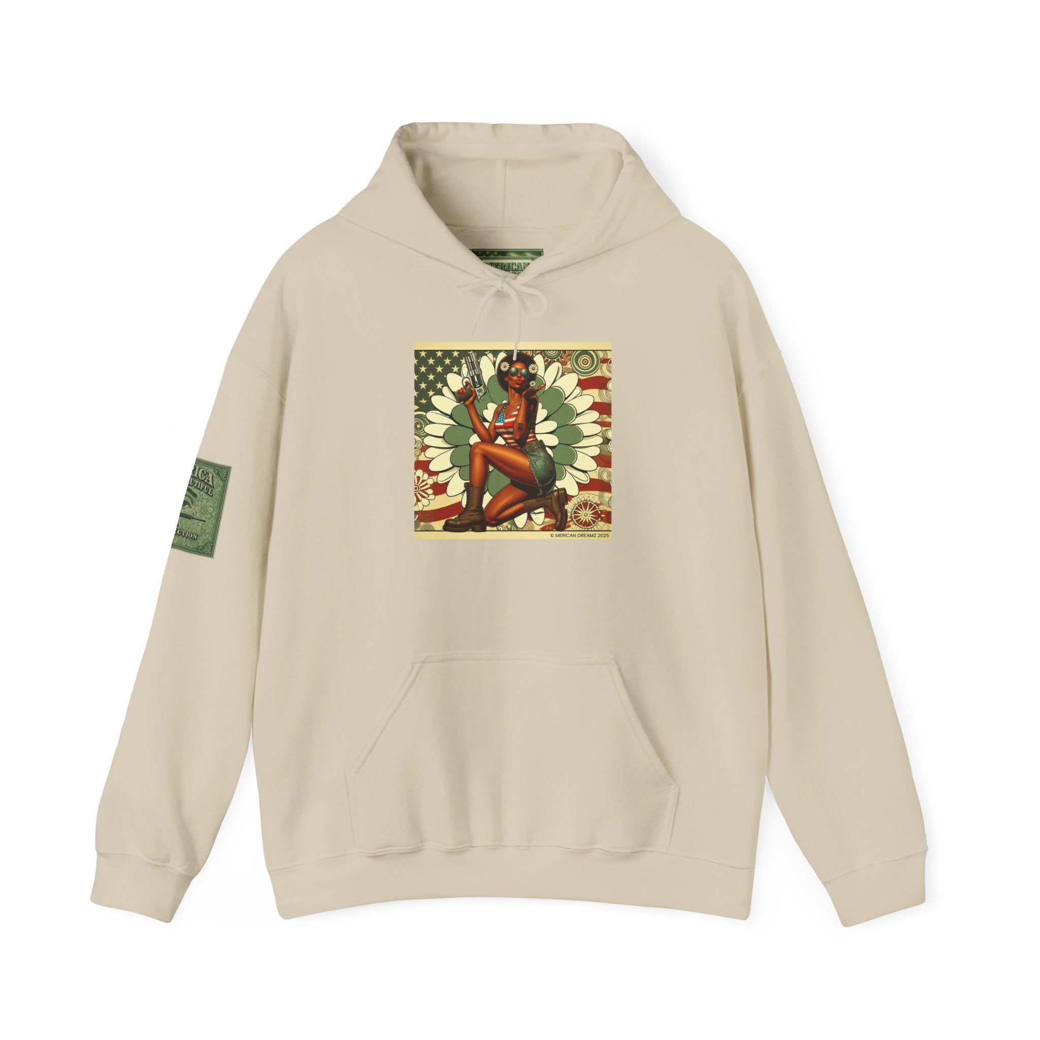 Retro Americana Pinup Gunslinger Hoodie — Vintage Pinup Girls Pullover
