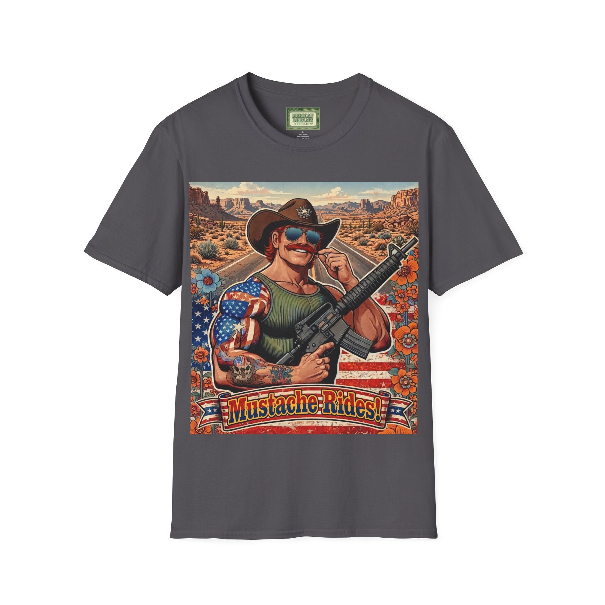 MERICAN UNCLE - Graphic T-Shirt - Mustache Rides - 4