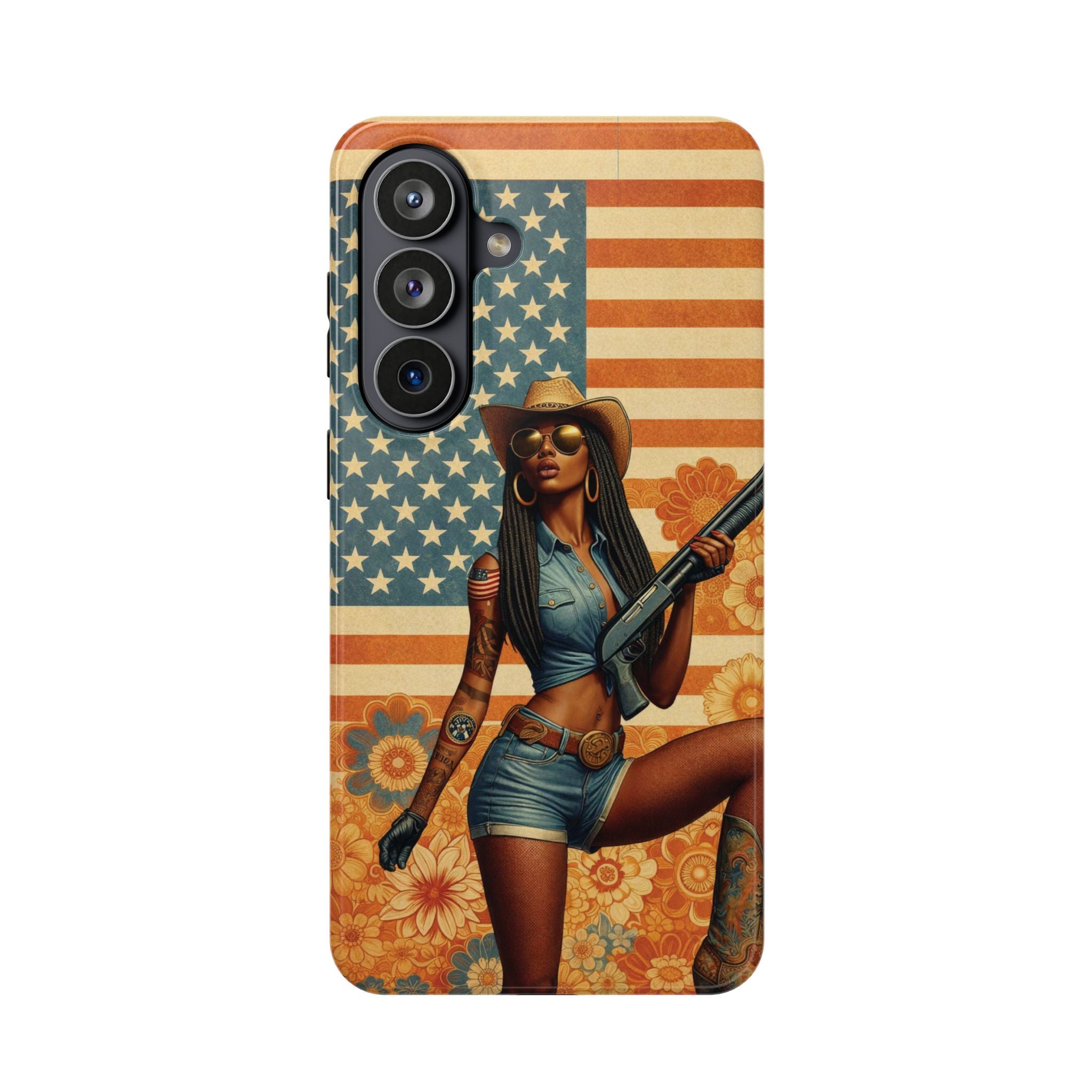 Americana 12GA Pinup Girl - Magnetic Impact‑Resistant Phone Case  iPhone 13-17 / Samsung S26  MagSafe Compatible