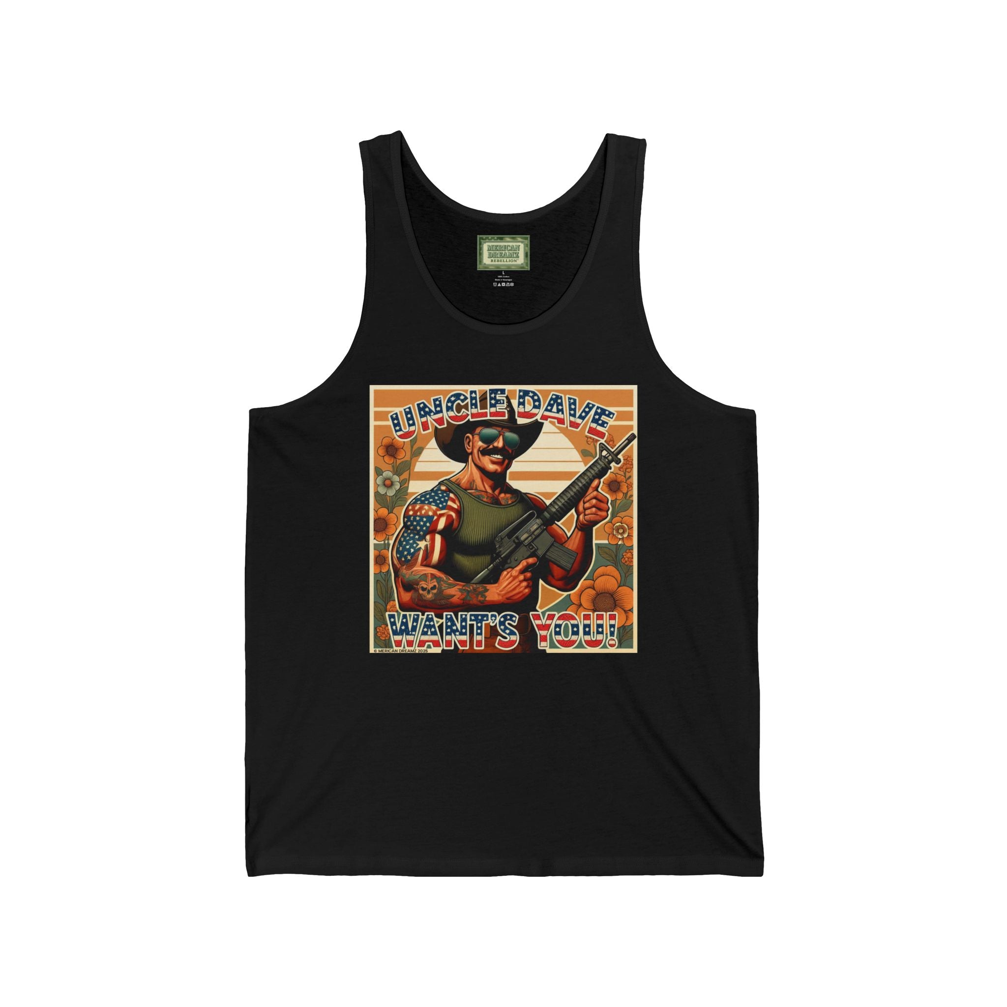 Uncle Dave Wants You AR-15 Tank Top — Gunslinger Pinup Back Print