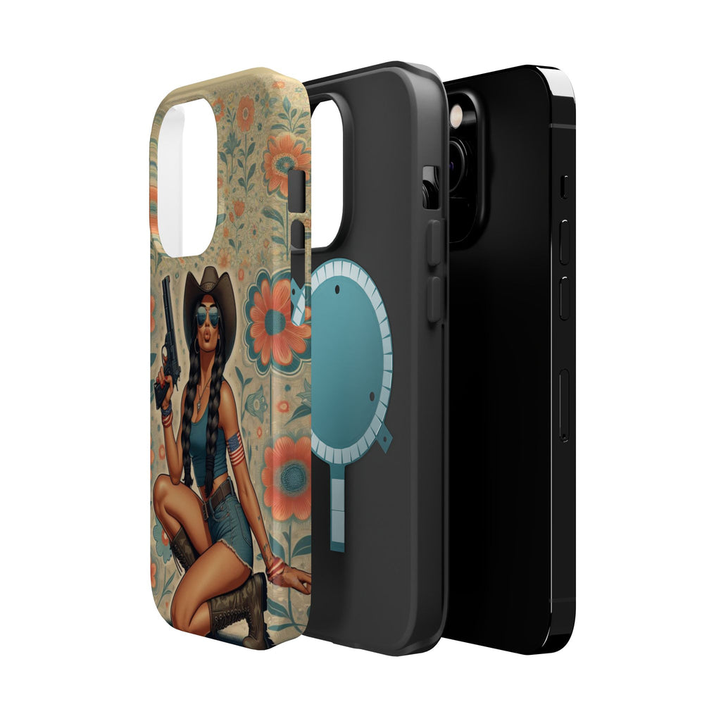 Americana 9mm Pinup Girl - Magnetic Impact‑Resistant Phone Case  iPhone 13-17 / Samsung S26  MagSafe Compatible