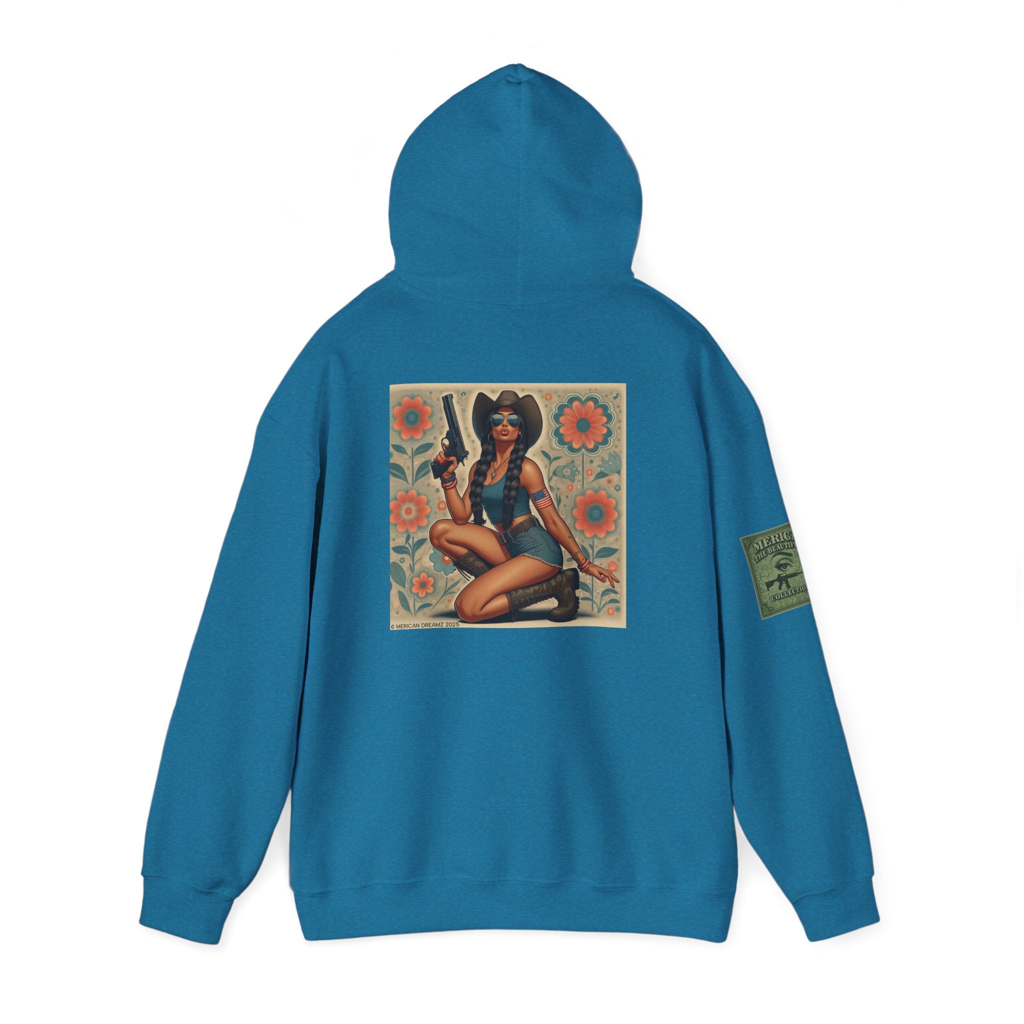 Retro Americana Pinup Gunslinger Hoodie — Vintage Pinup Girls Pullover