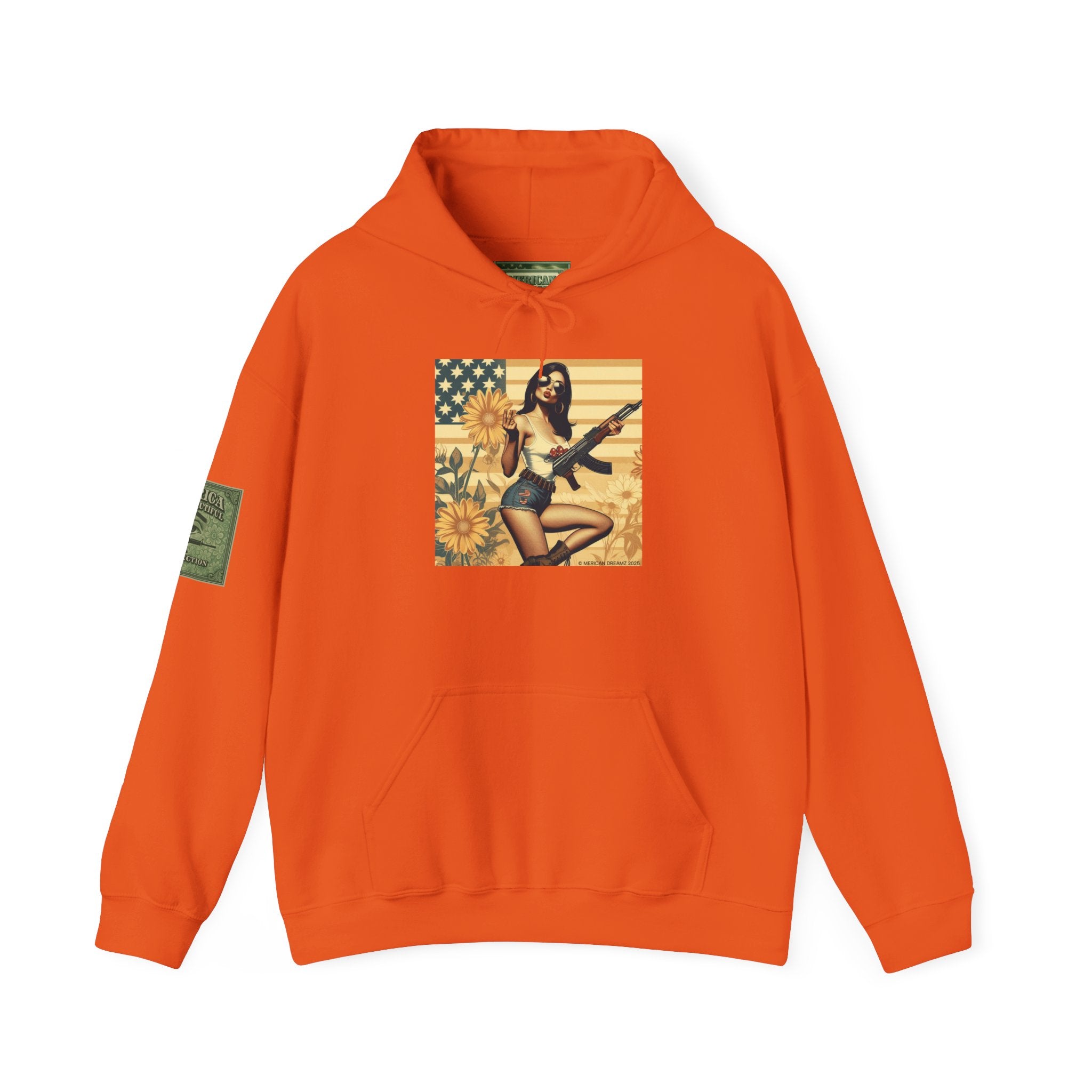 Retro Americana Pinup Gunslinger Hoodie — Vintage Pinup Girls Pullover