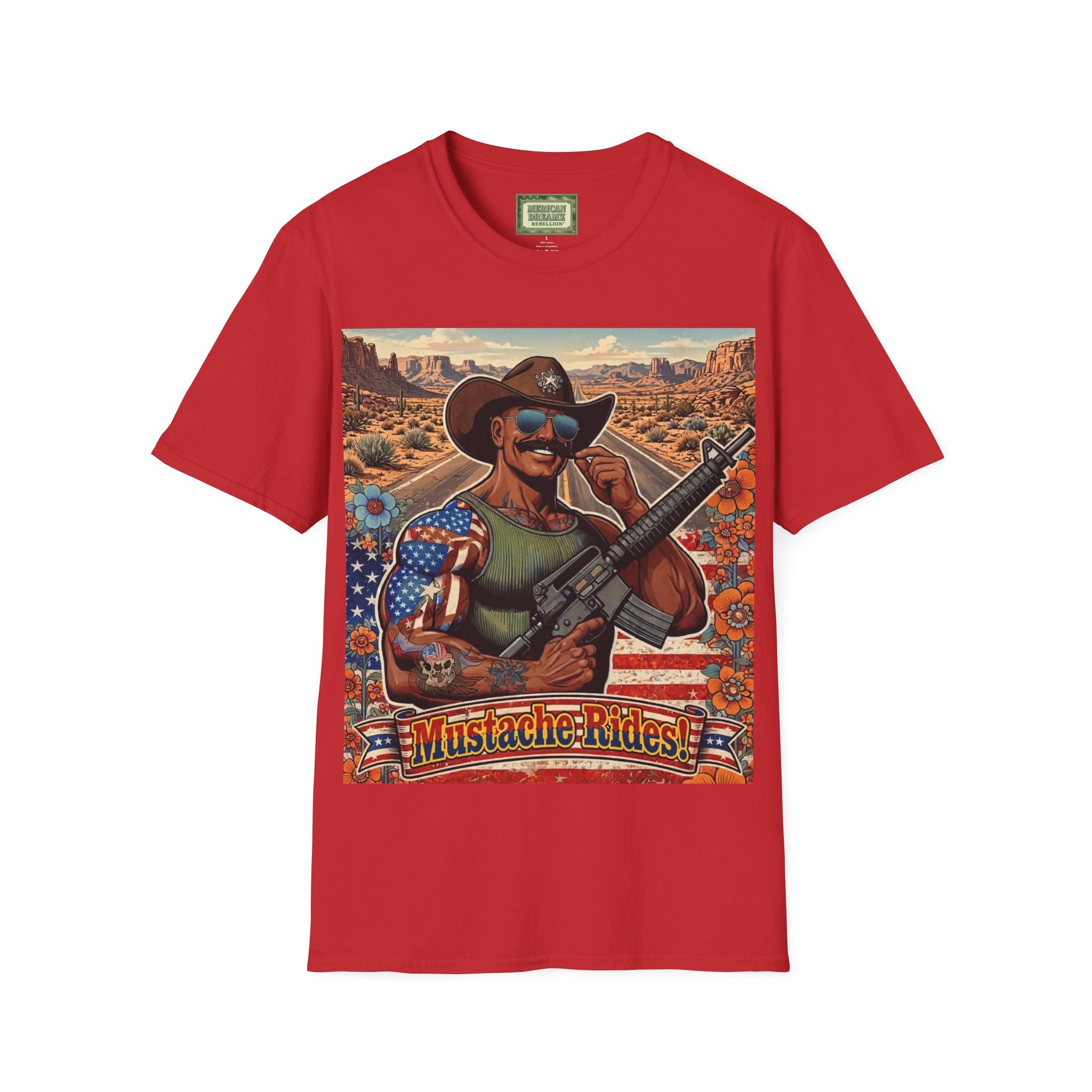 MERICAN UNCLE - Graphic T-Shirt - Mustache Rides - 5