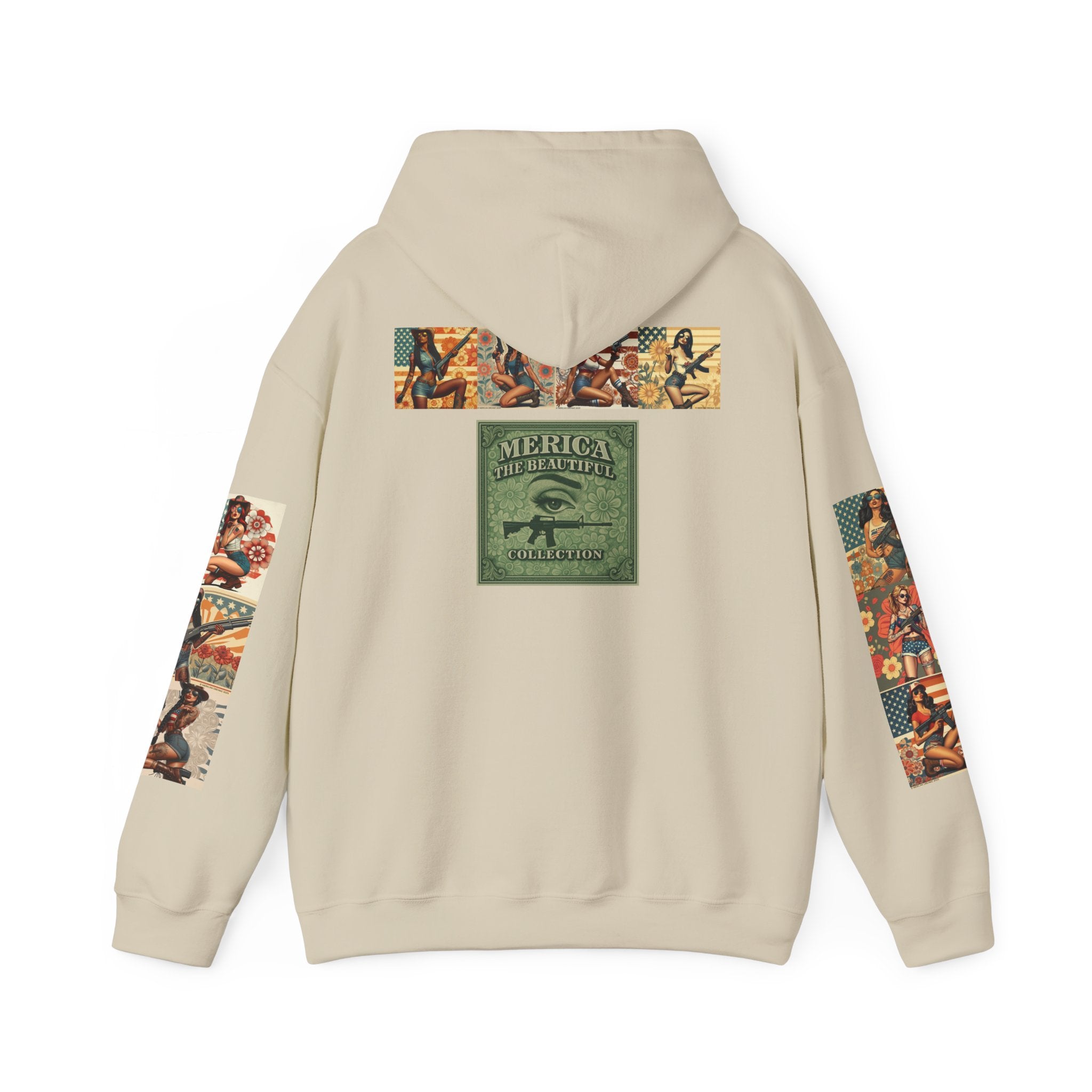 Patriotic 'Uncle Dave Wants You' Hoodie — Gunslinger Girls Rifle Retro Illustration (US Only)