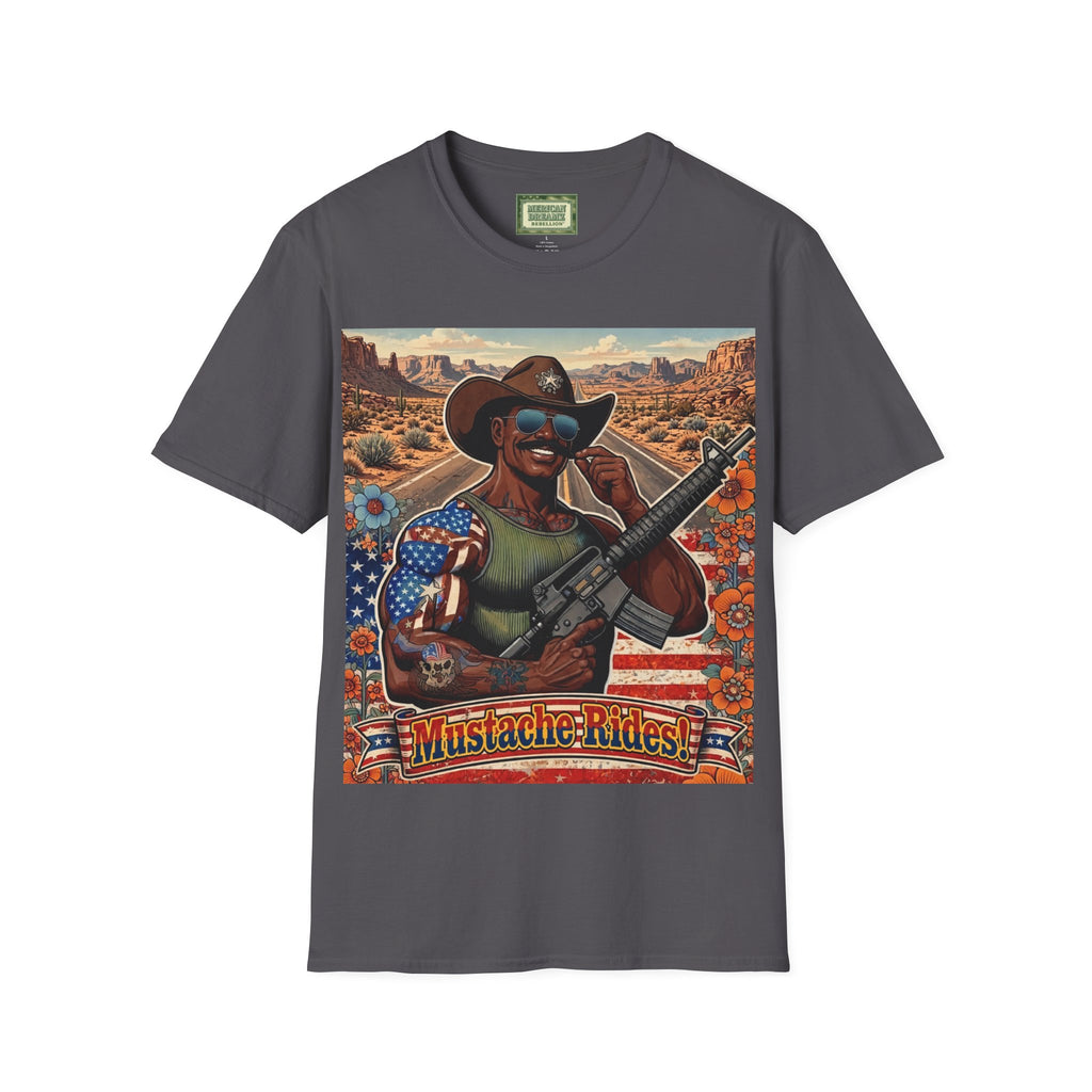 MERICAN UNCLE - Graphic T-Shirt - Mustache Rides - 2