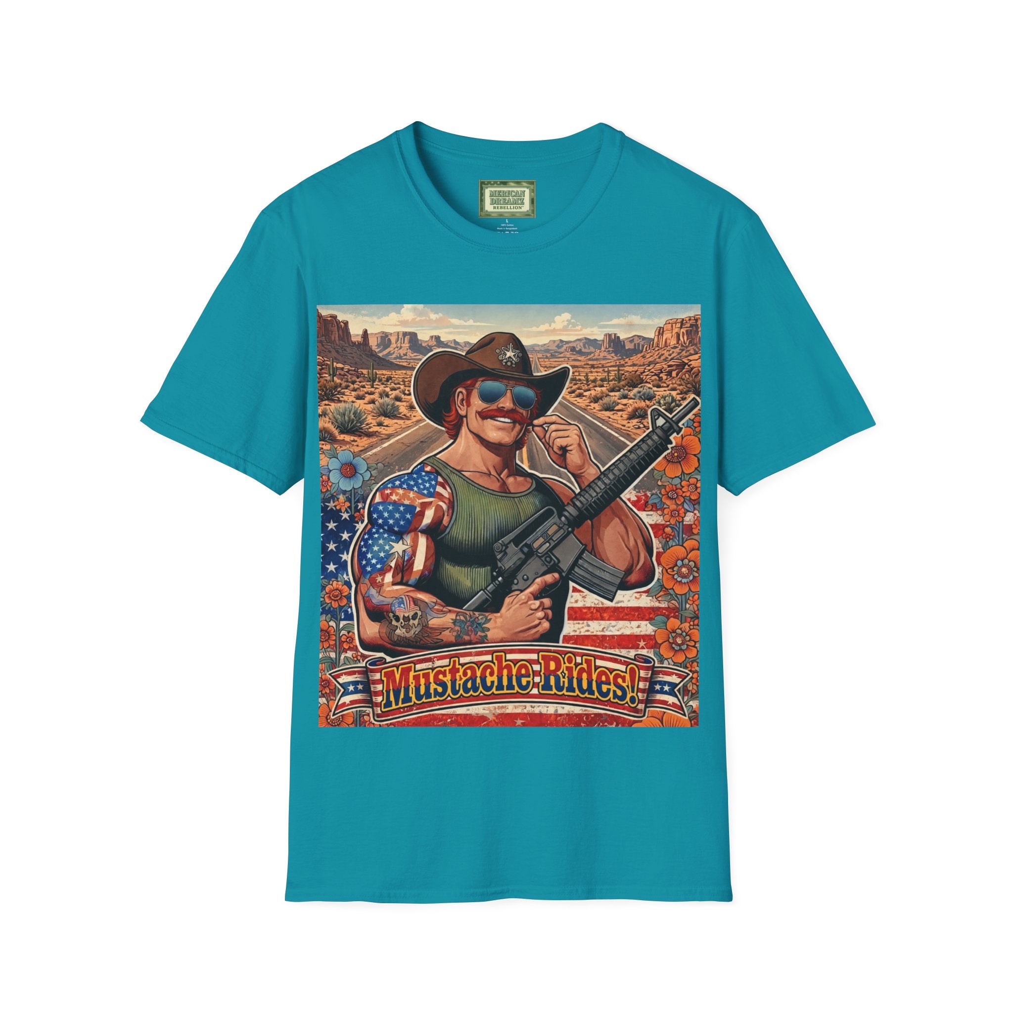 MERICAN UNCLE - Graphic T-Shirt - Mustache Rides - 4
