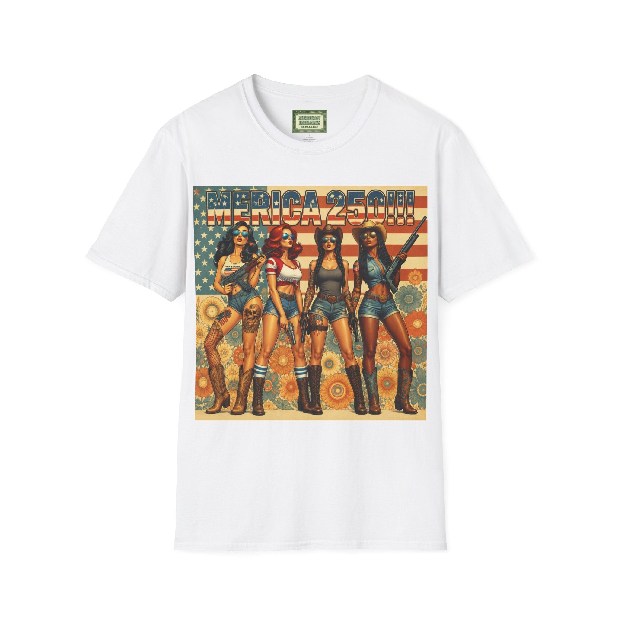 MERICAN DREAMZ REBELLION – MERICA 250!!!  Graphic T‑Shirt – 250 Years of Freedom 1776-2026 Graphic Tee-#2