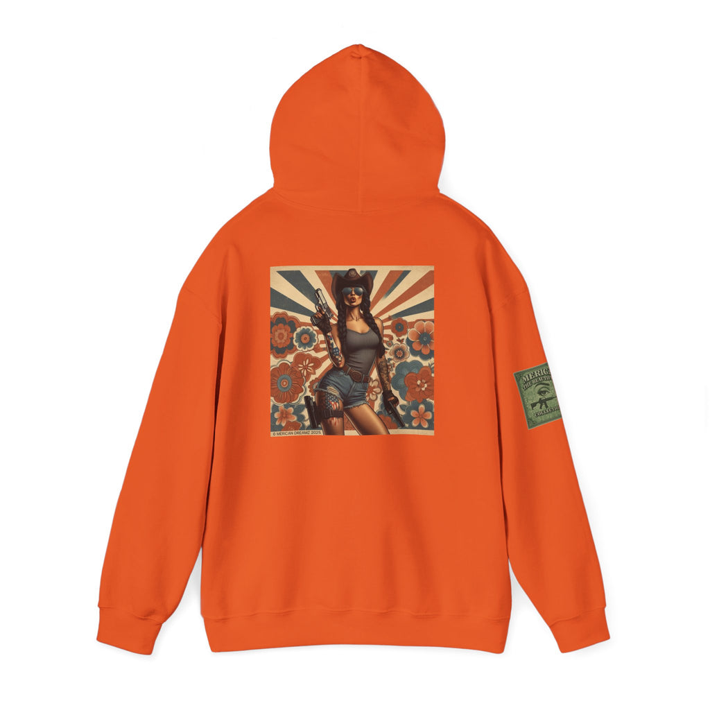 Retro Americana Pinup Gunslinger Hoodie — Vintage Pinup Girls Pullover