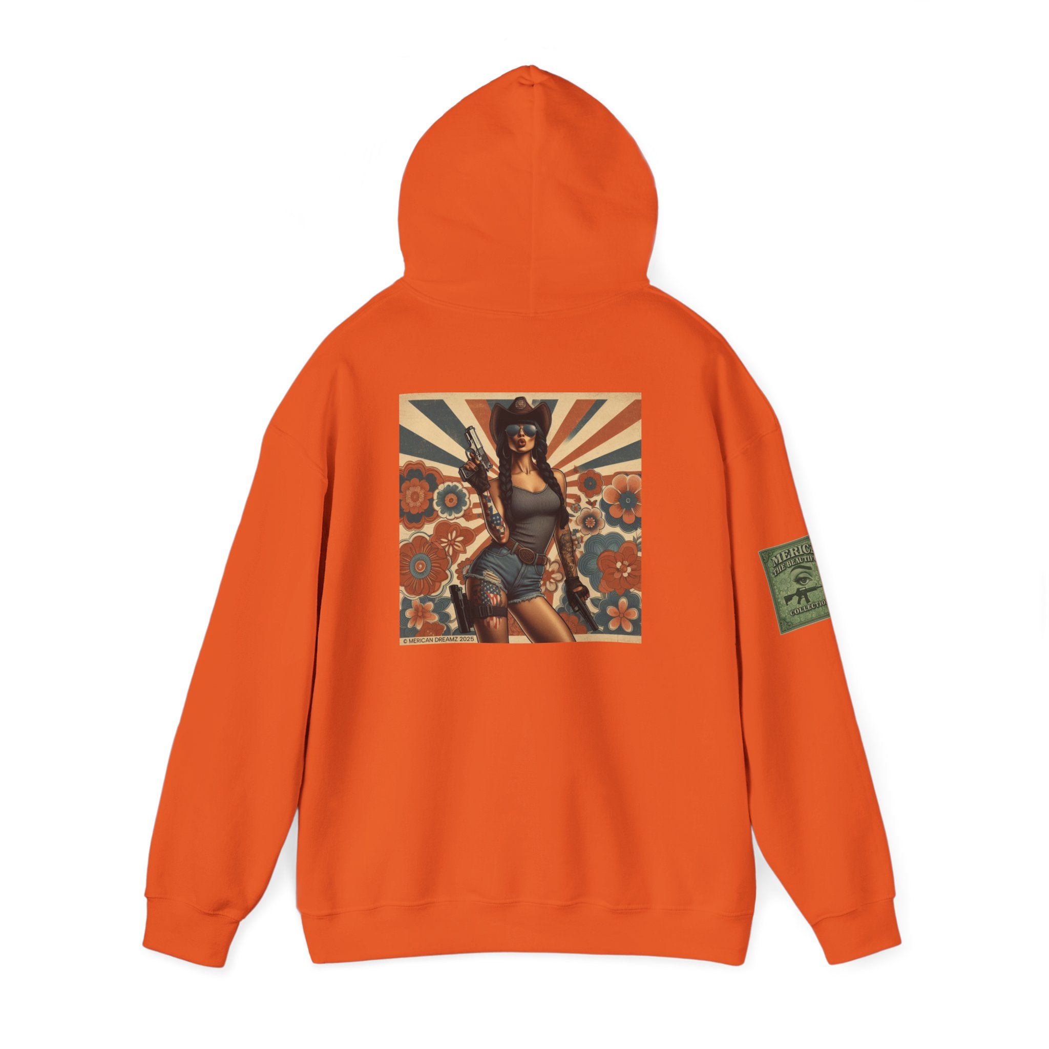 Retro Americana Pinup Gunslinger Hoodie — Vintage Pinup Girls Pullover
