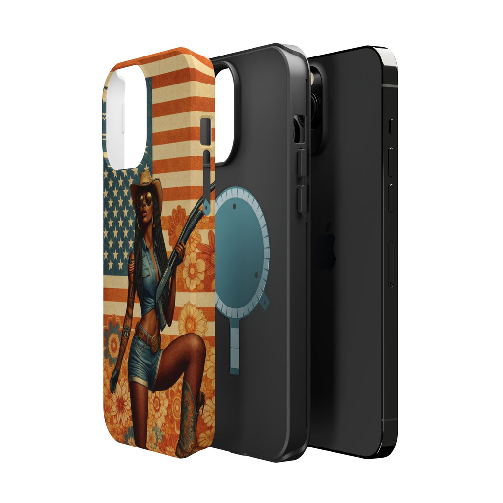 Americana 12GA Pinup Girl - Magnetic Impact‑Resistant Phone Case  iPhone 13-17 / Samsung S26  MagSafe Compatible