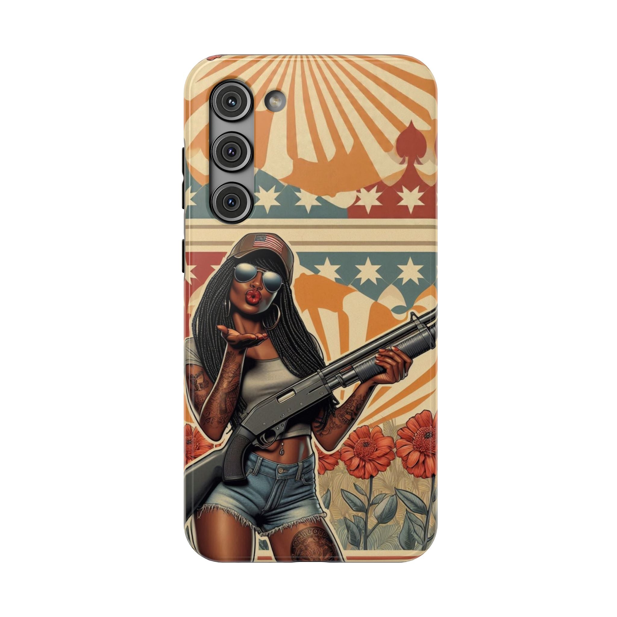 Americana 12 Gauge Pinup Girl - Impact‑Resistant Phone Case   Samsung Galaxy Series S22 / S22+ / S22 Ultra - S25 / S25+ / S25 Ultra