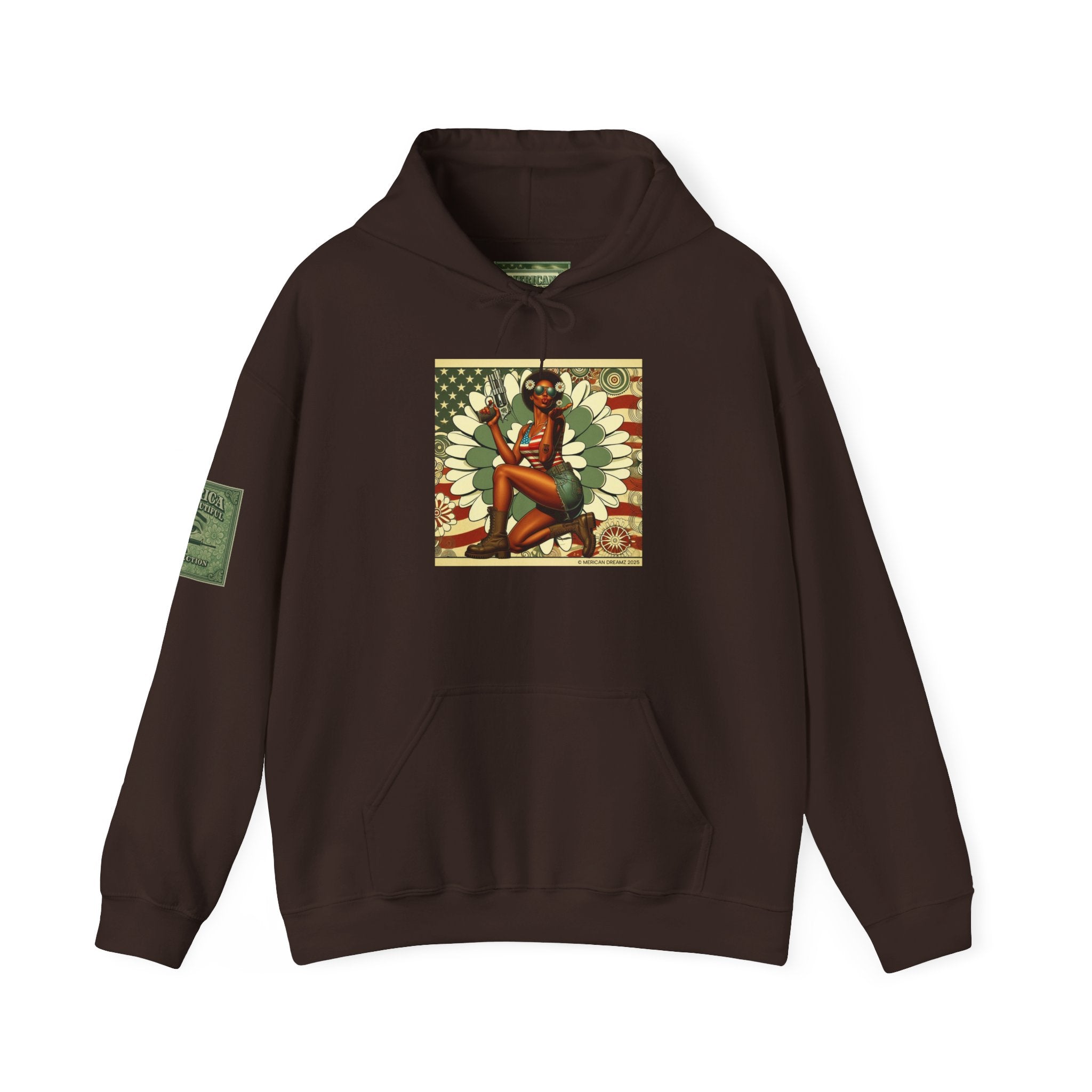 Retro Americana Pinup Gunslinger Hoodie — Vintage Pinup Girls Pullover