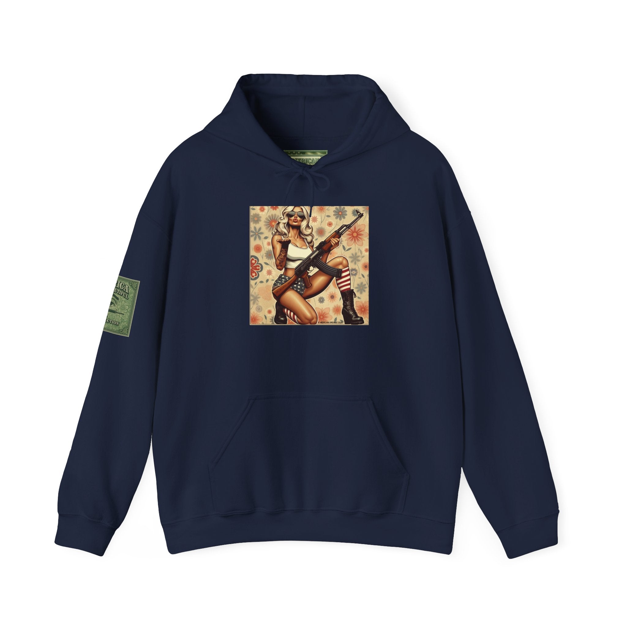 Retro Americana Pinup Gunslinger Hoodie — Vintage Pinup Girls Pullover