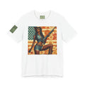 Graphic Short Sleeve Tee front and back — Retro Americana Pin-Up Cowgirls with 12 Gauge Shotguns