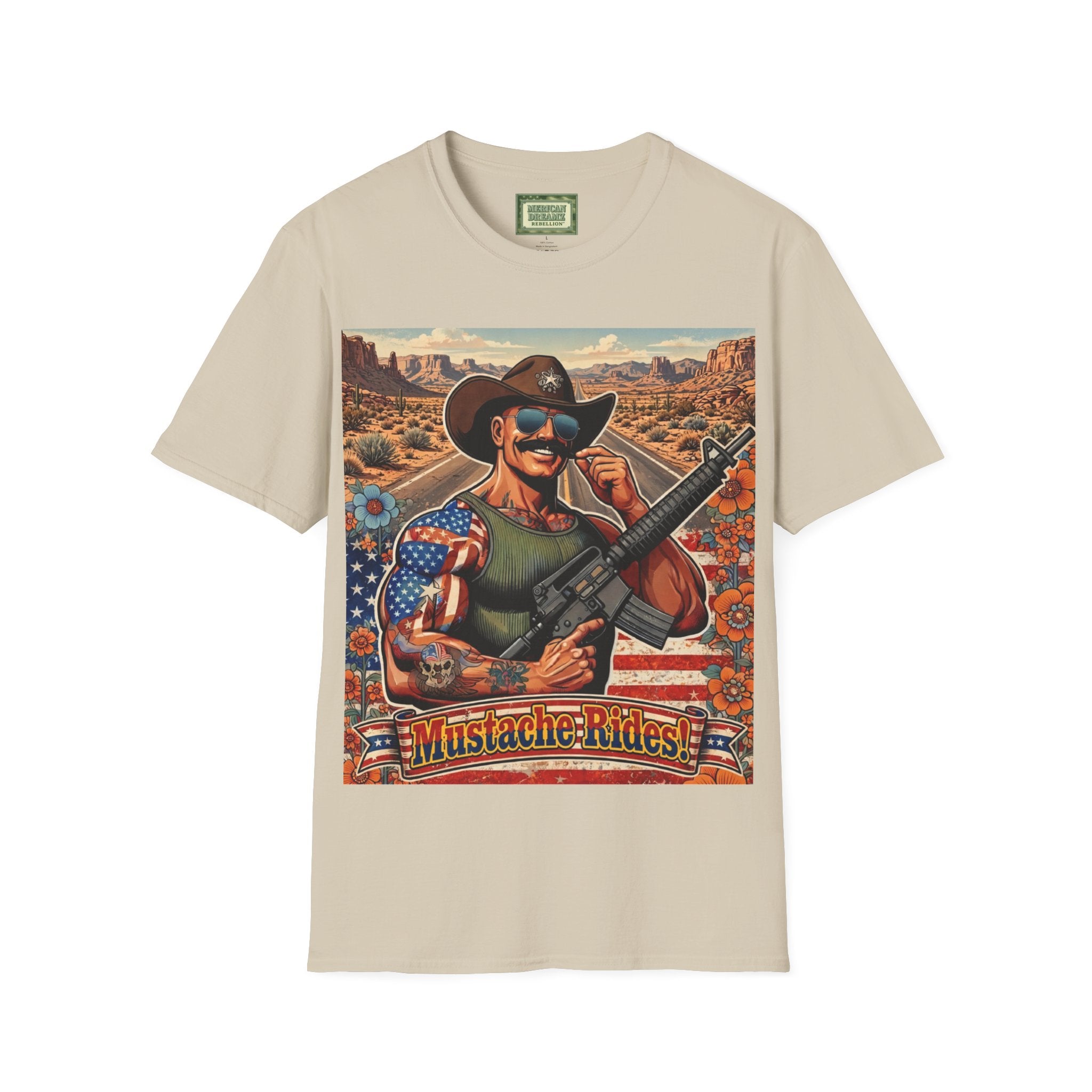 MERICAN UNCLE - Graphic T-Shirt - Mustache Rides - 1