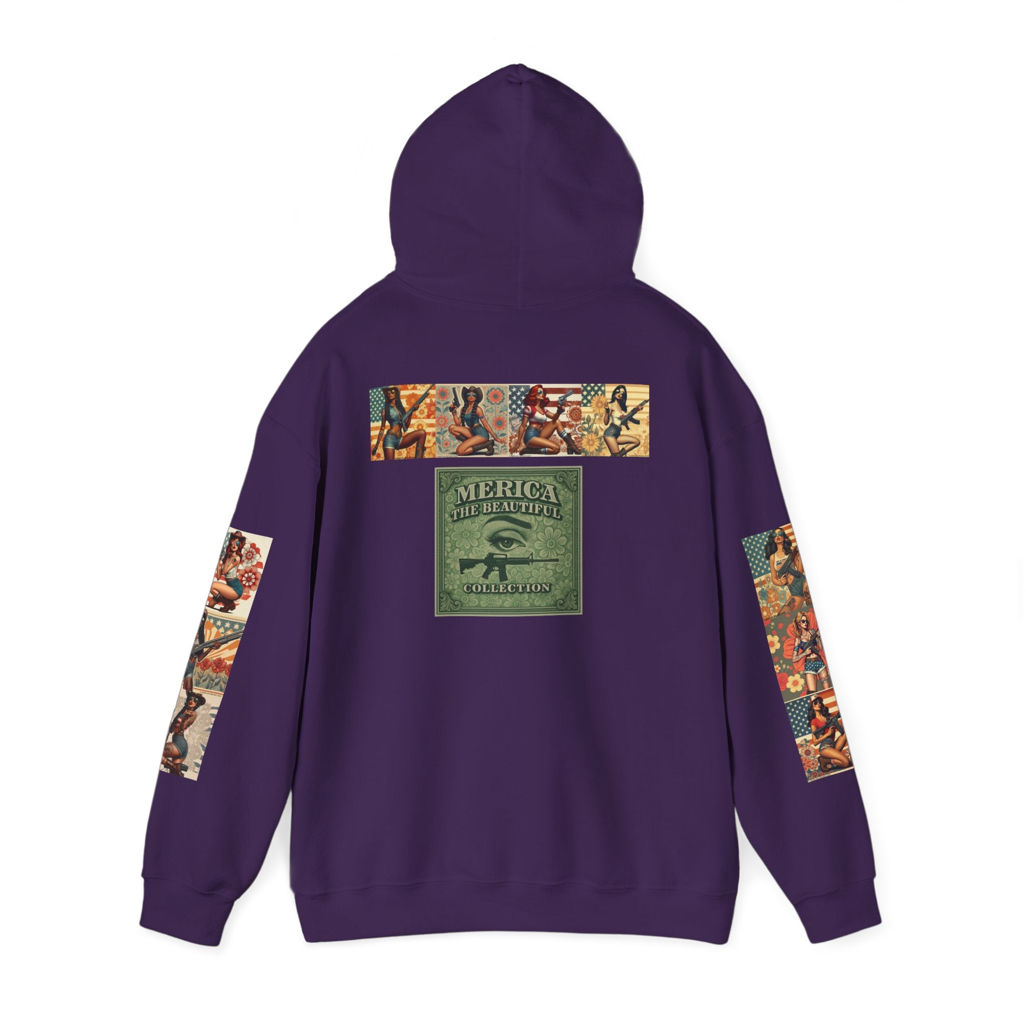 Patriotic 'Uncle Dave Wants You' Hoodie — Gunslinger Girls Rifle Retro Illustration (US Only)