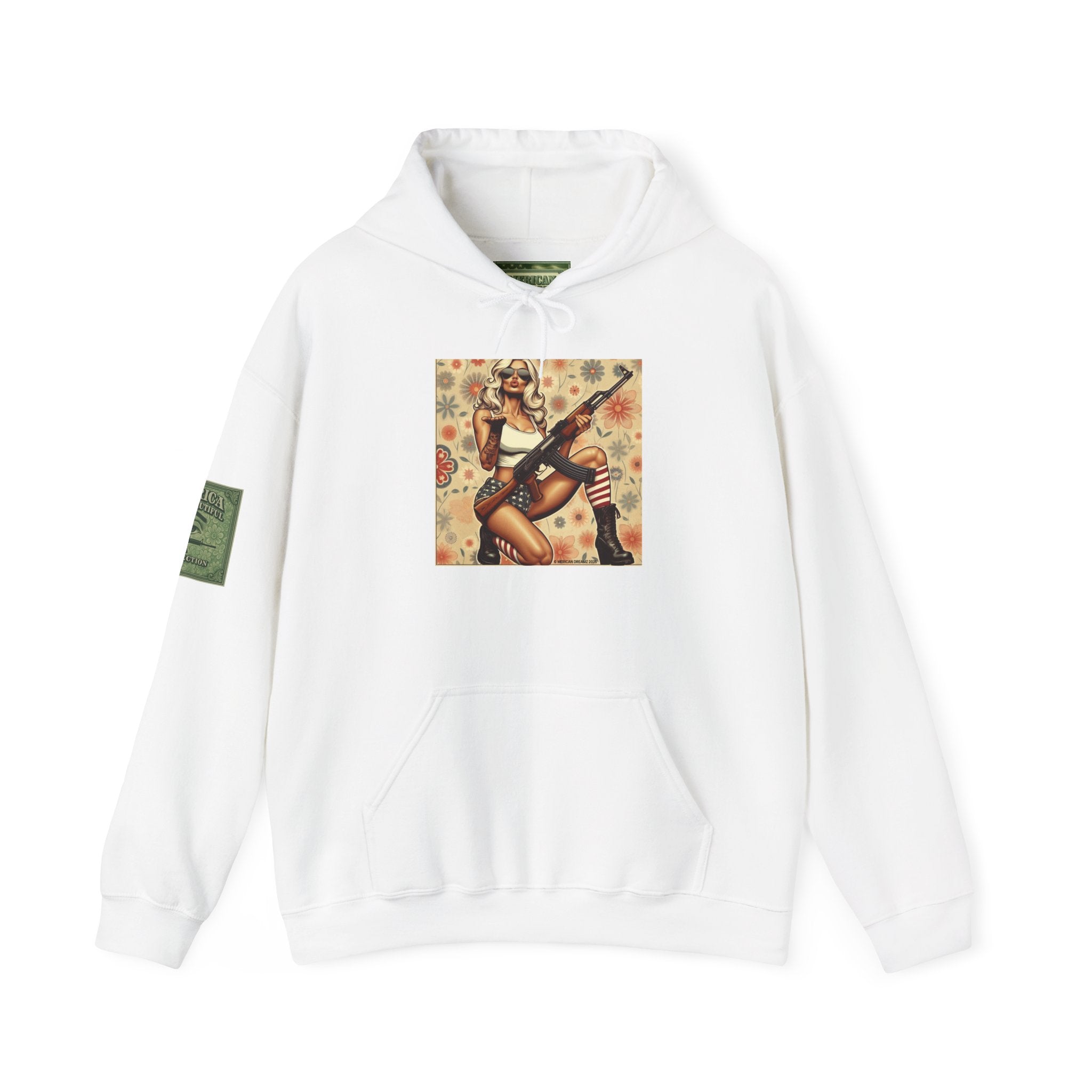 Retro Americana Pinup Gunslinger Hoodie — Vintage Pinup Girls Pullover