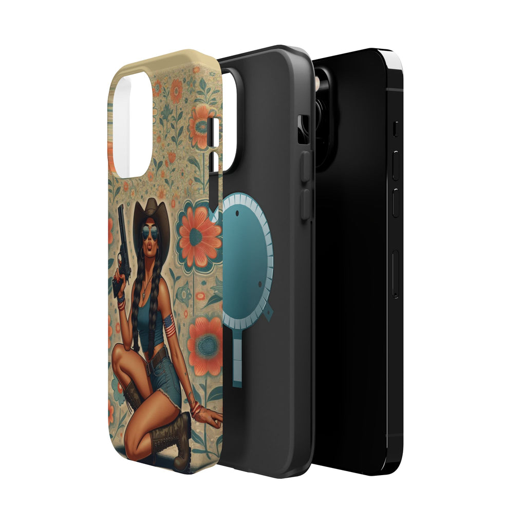 Americana 9mm Pinup Girl - Magnetic Impact‑Resistant Phone Case  iPhone 13-17 / Samsung S26  MagSafe Compatible
